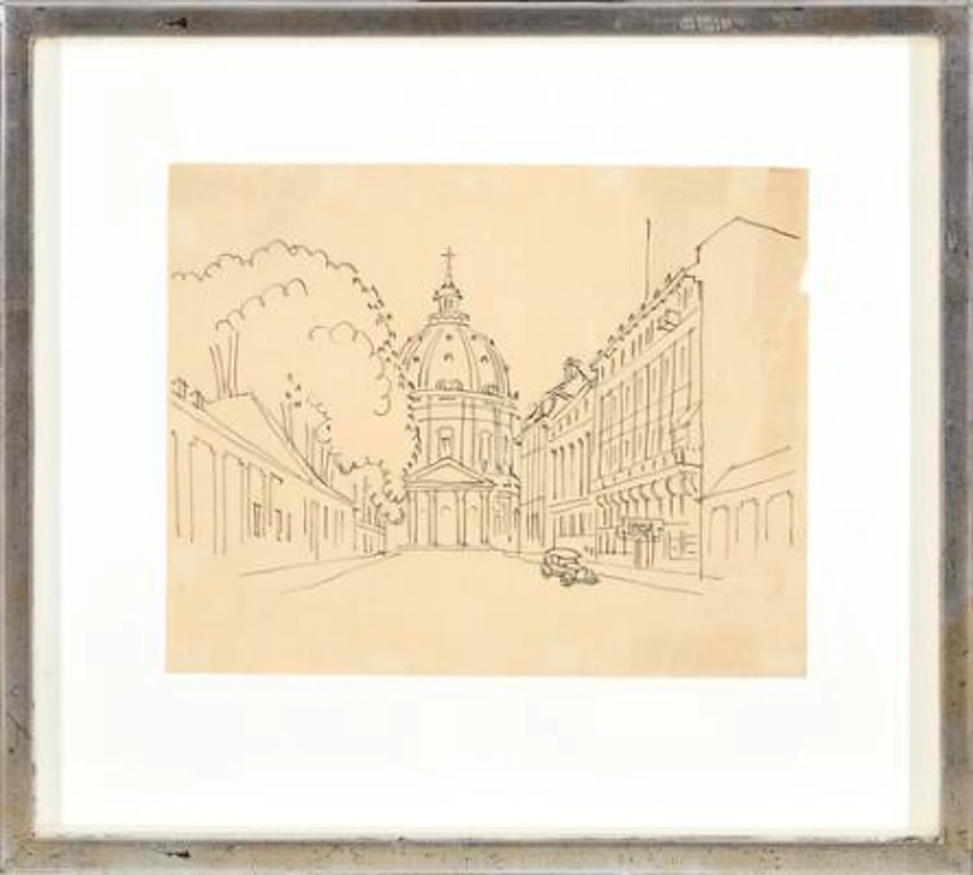 Sven Okkels: View towards The Marble Church, Dame Hotel, Copenhagen.