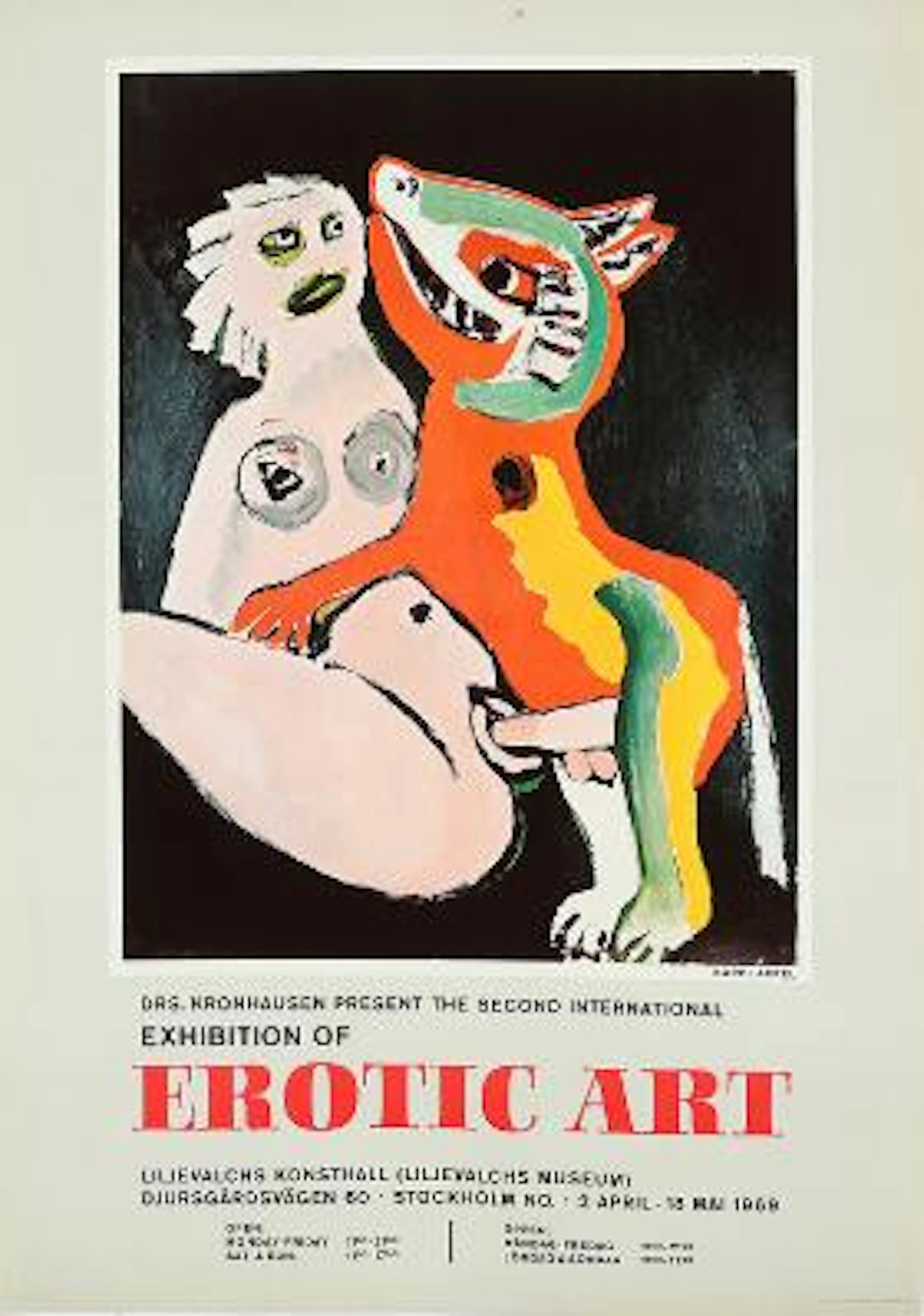 Paul Klee, Karel Appel: “Erotic art”, 69. Signed in print. Exhibition