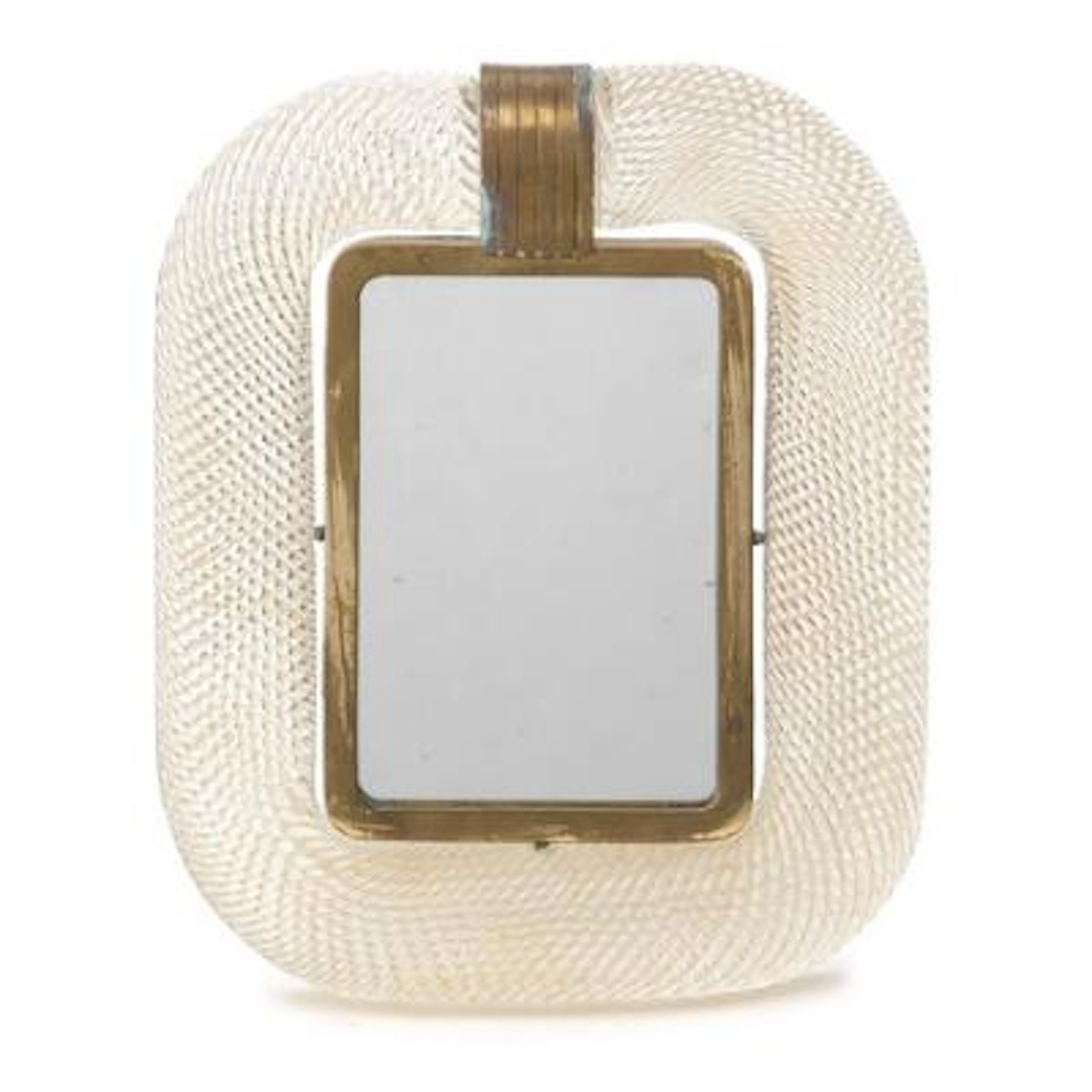 Barovier & Toso: Art deco photo/mirror frame of transparent glass