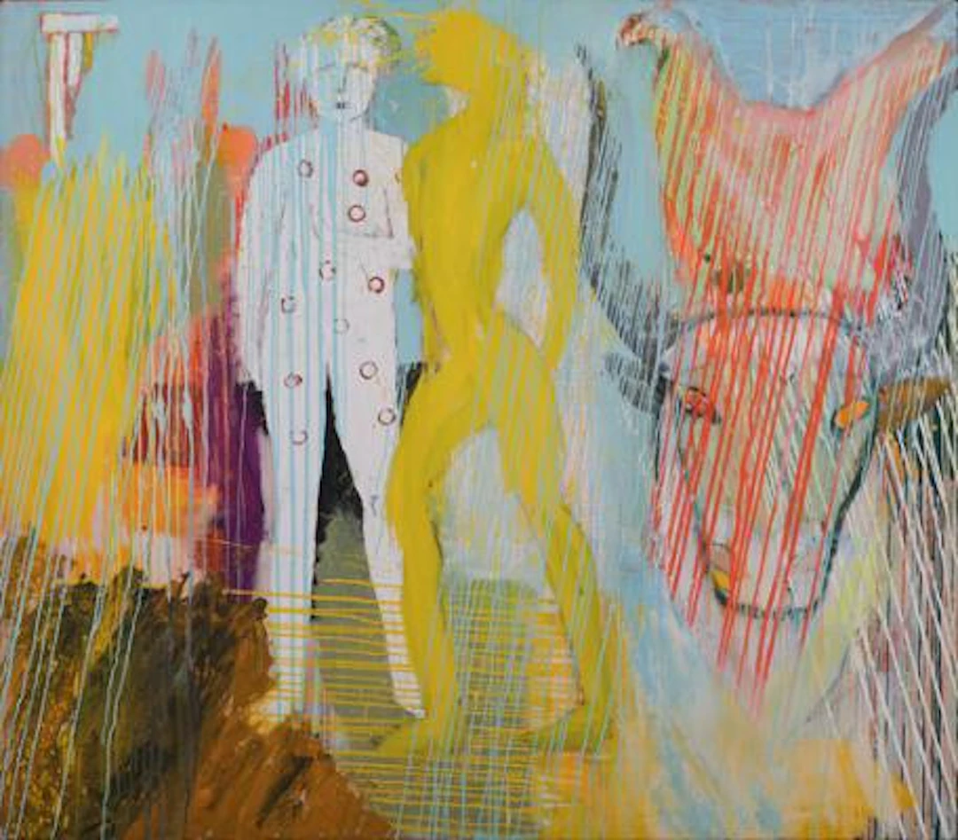 Annette Hoff-Jessen: "The Painted Man/The Animals", 1997. Signed on