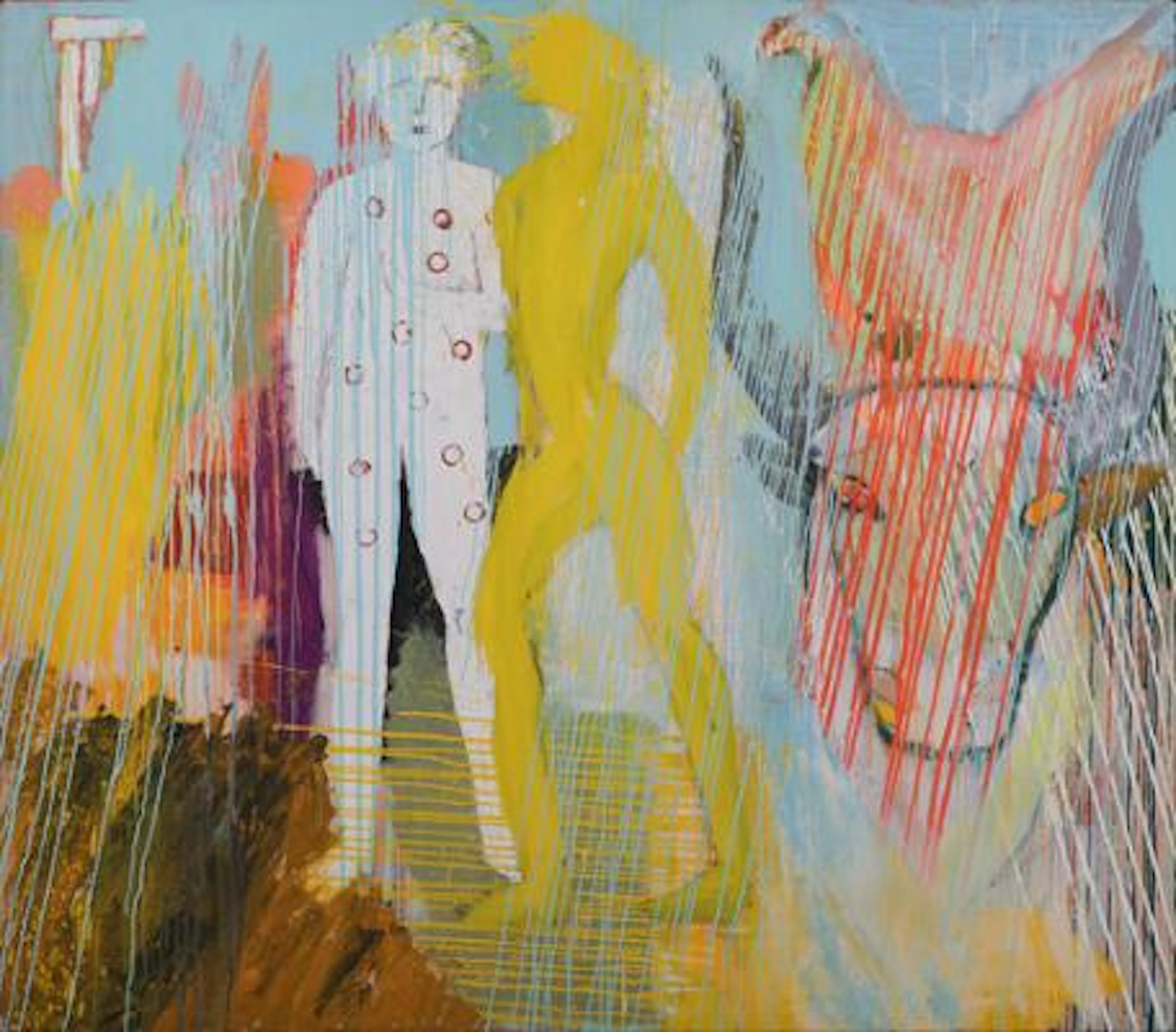 Annette Hoff-Jessen: "The Painted Man/The Animals", 1997. Signed on