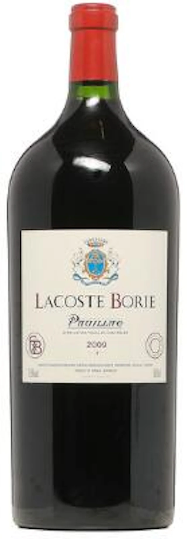 1 bt. Imp. Lacoste-Borie, 2wine Ch. Grand Puy-Lacoste 2009 A (hf/in).