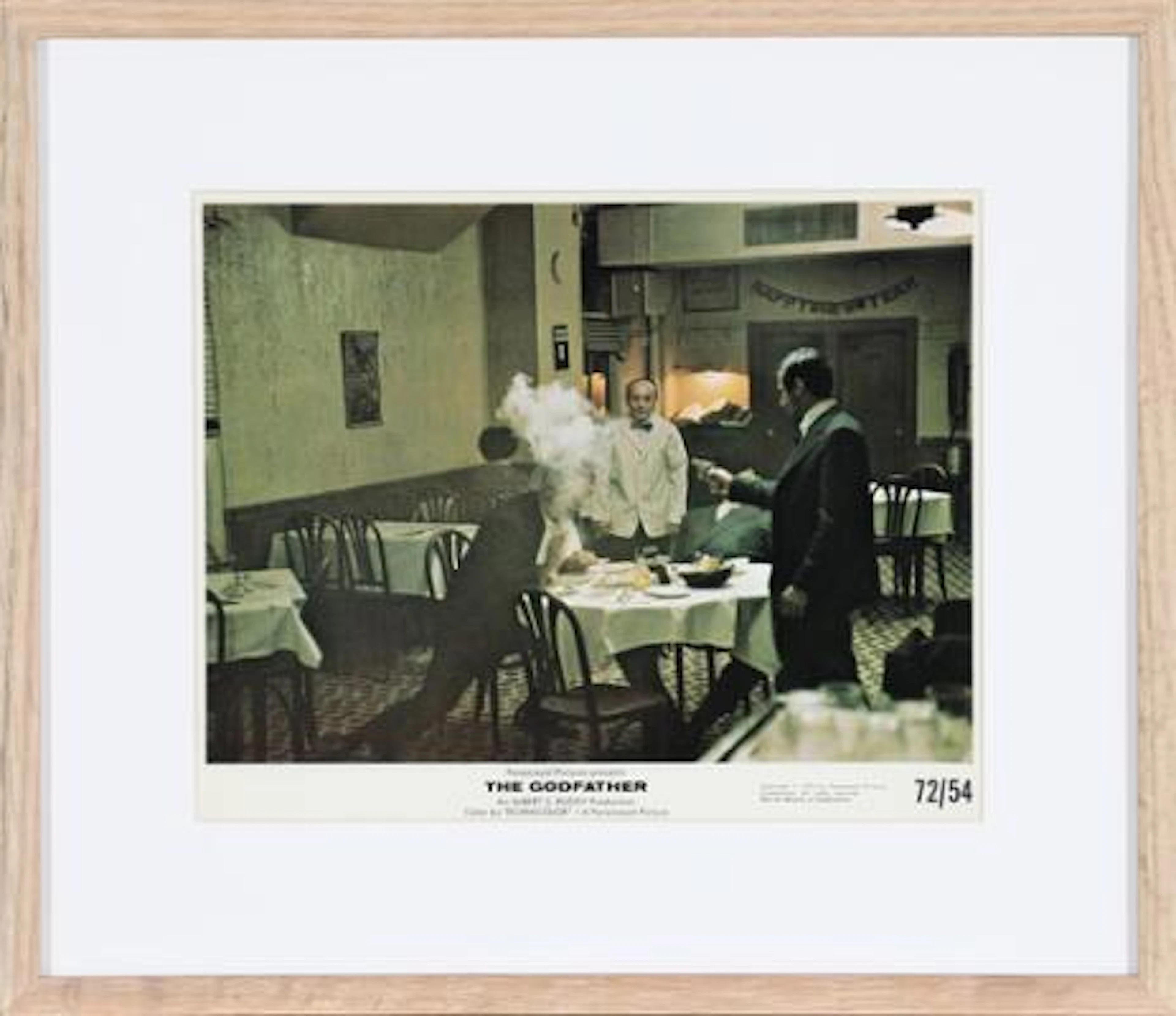 ‘The Godfather’. Young MIchael Corleone shoots and kills the corrupt