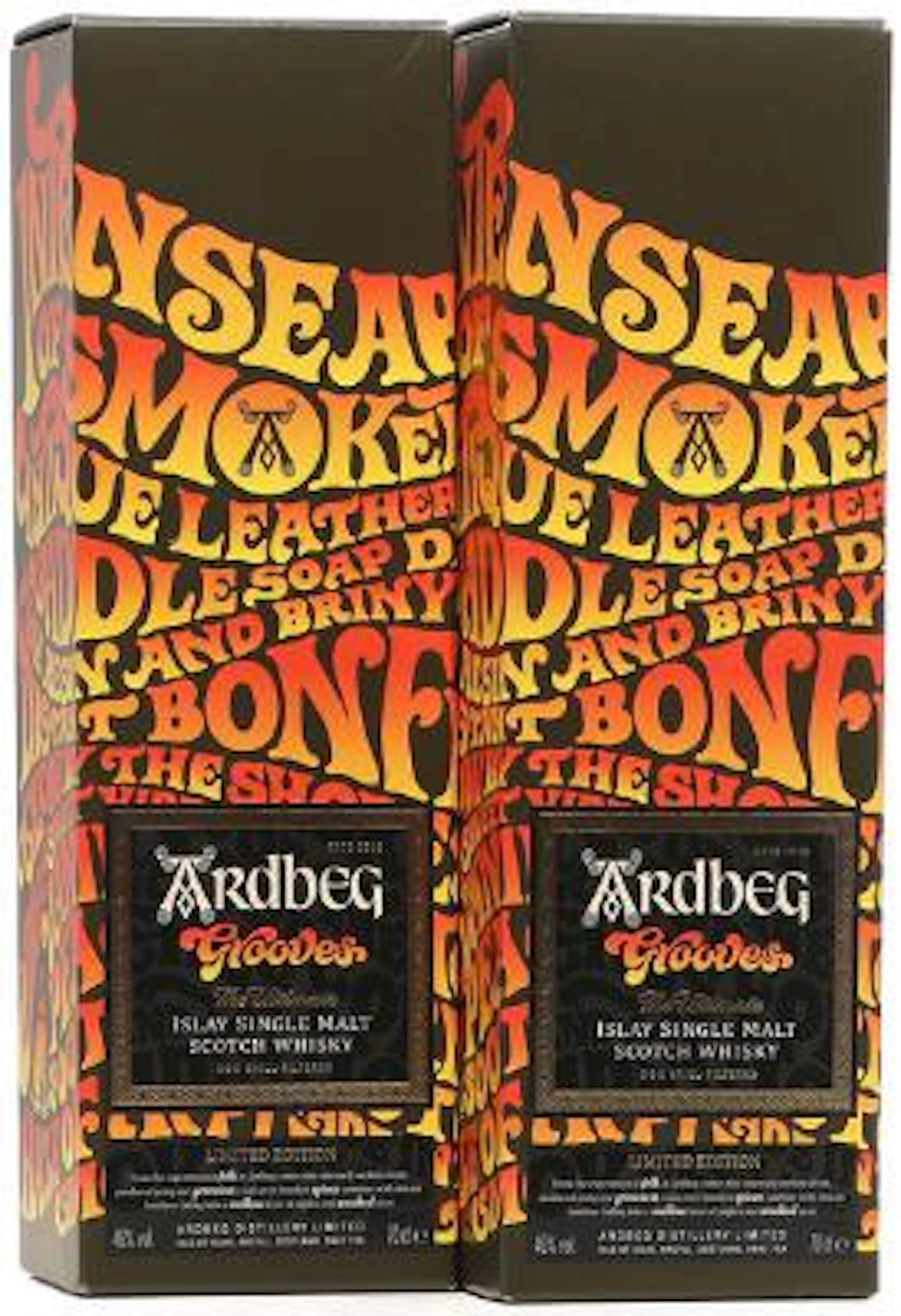 2 bts. Ardbeg “Grooves” The Ultimate, Single Islay Scotch Whisky.