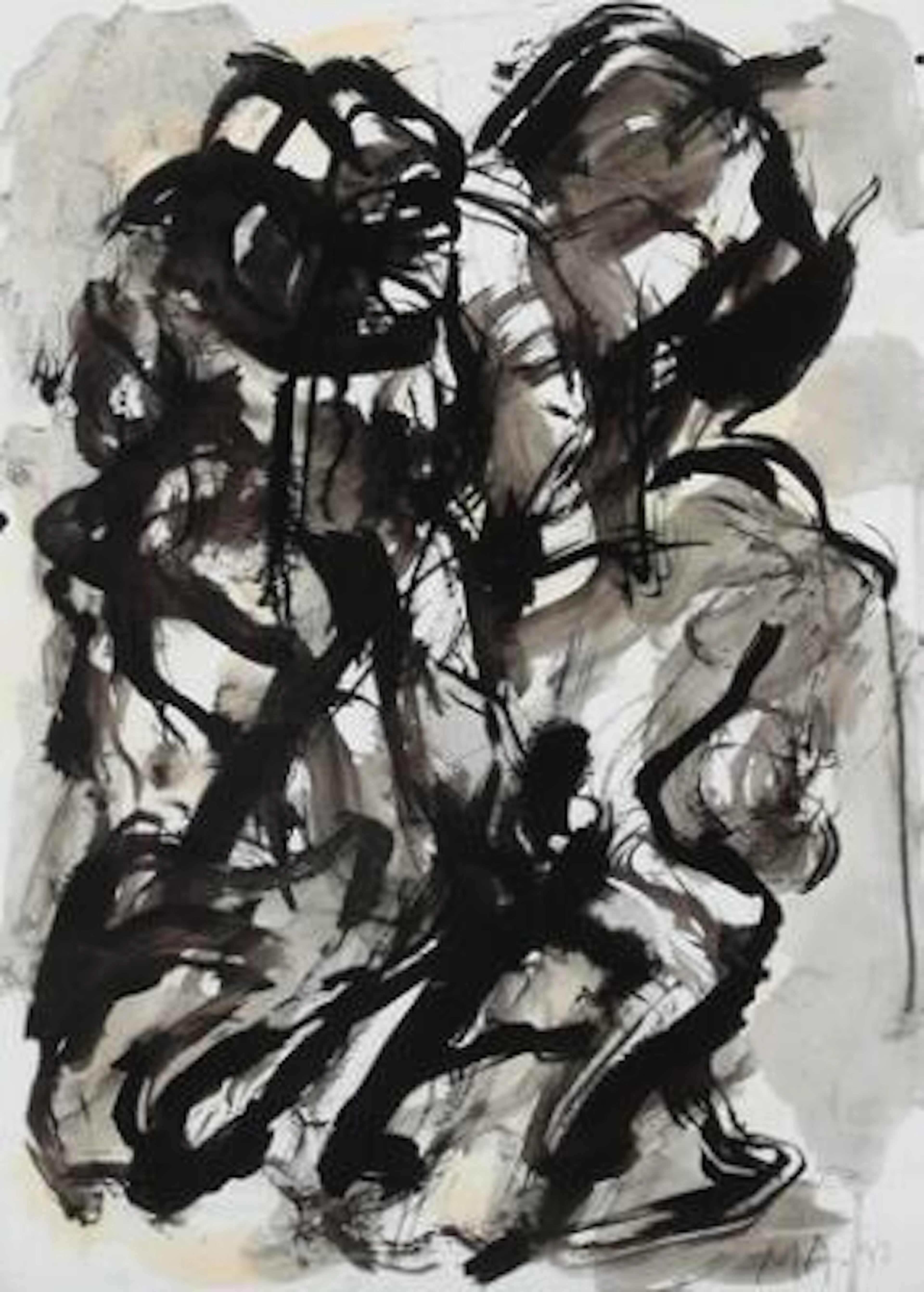Mogens Andersen: Untitled. Signed MA-97. Watercolour on paper. Sheet
