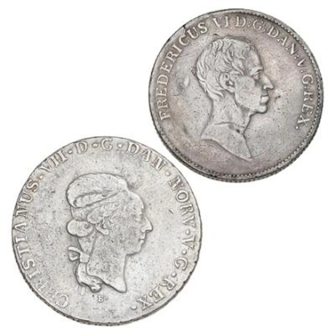 Christian VII, speciedaler 1795 MF, Altona, H 39A; Frederik VI, speciedaler