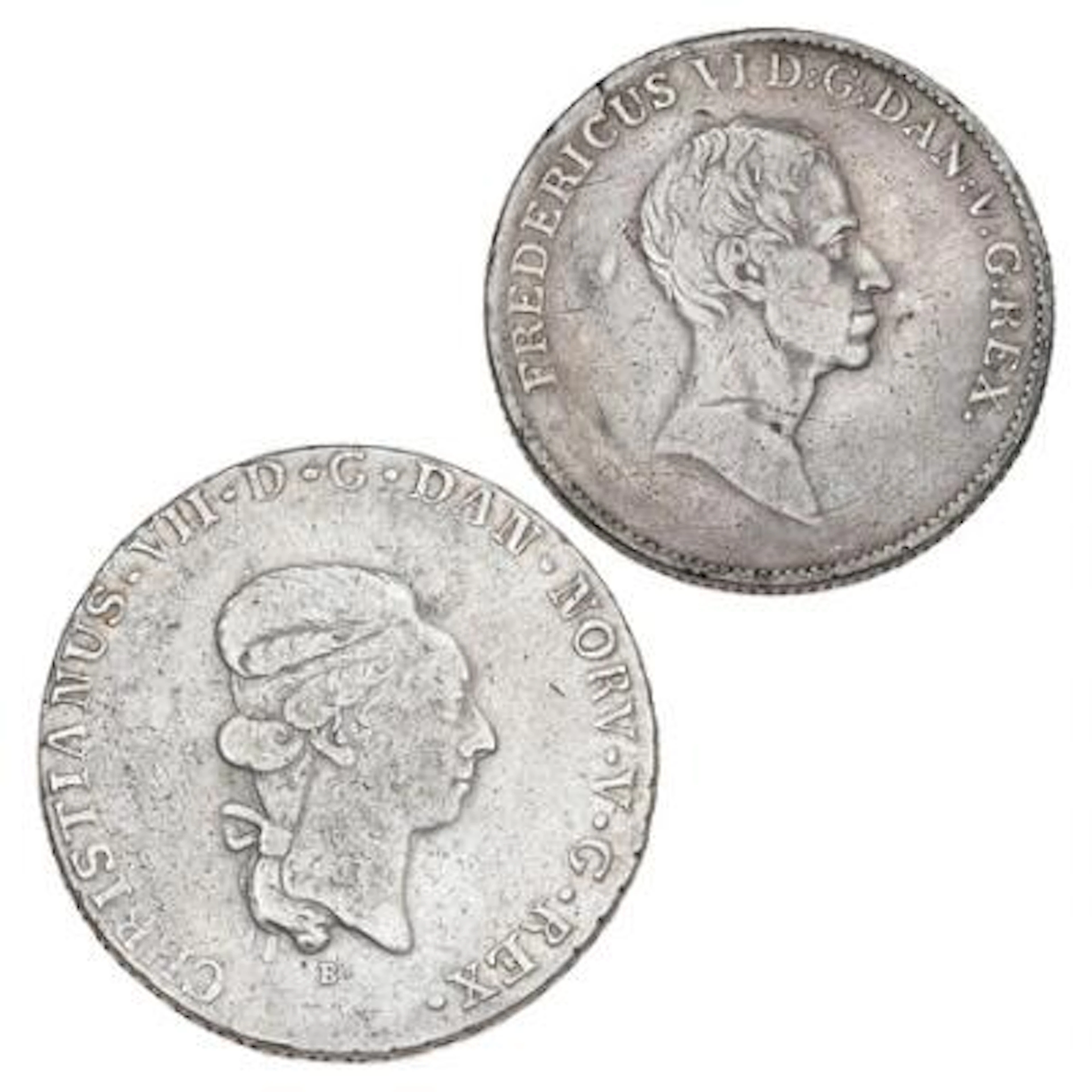 Christian VII, speciedaler 1795 MF, Altona, H 39A; Frederik VI, speciedaler