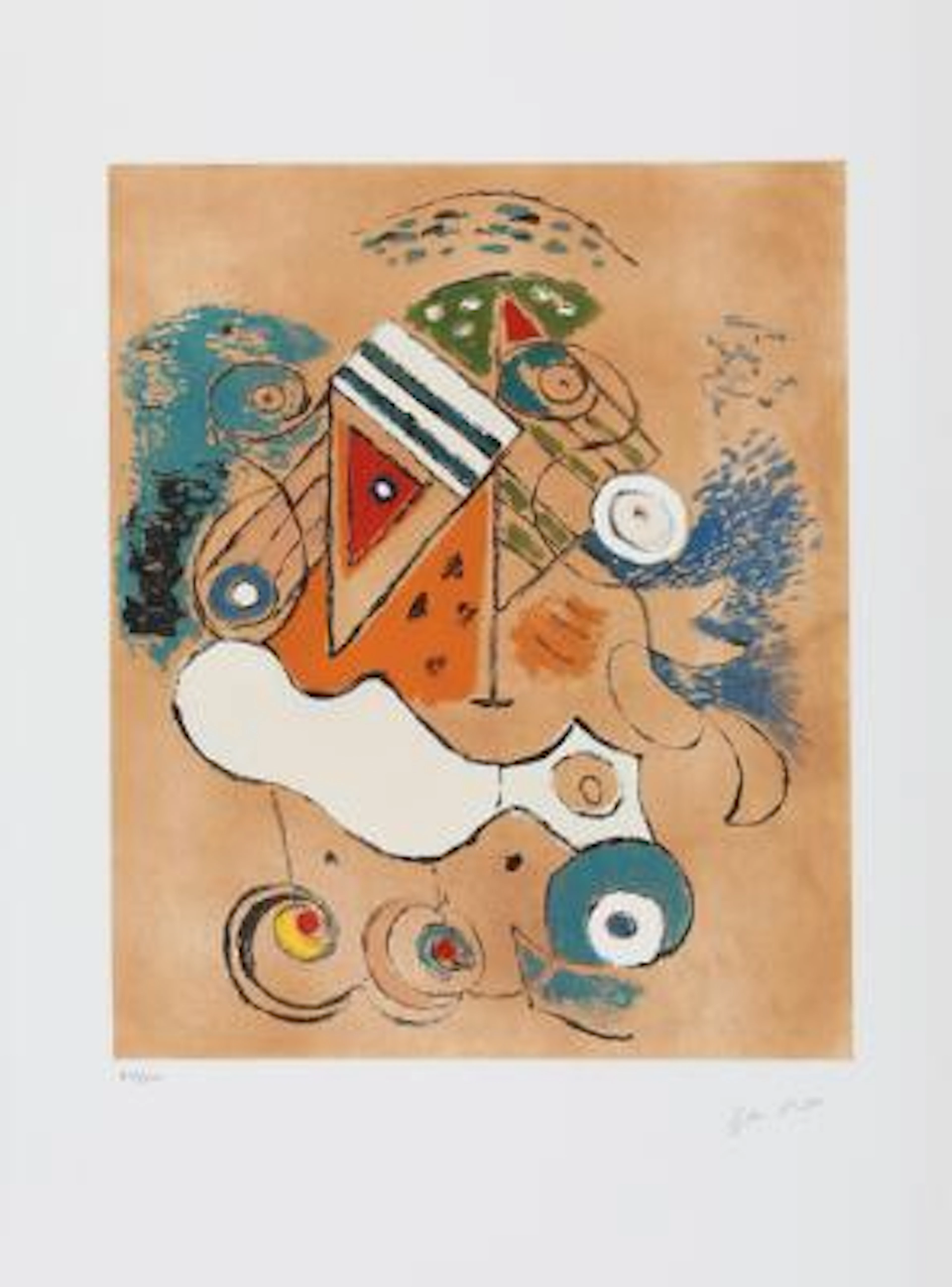 Ejler Bille: Untitled. Signed Ejler Bille, XIII/XXX. Engraving in