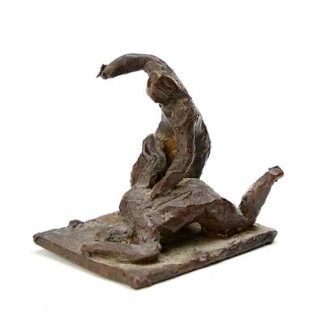 Barry Lereng Wilmont: Assault. Signed Barry Lereng 1968. Patinated