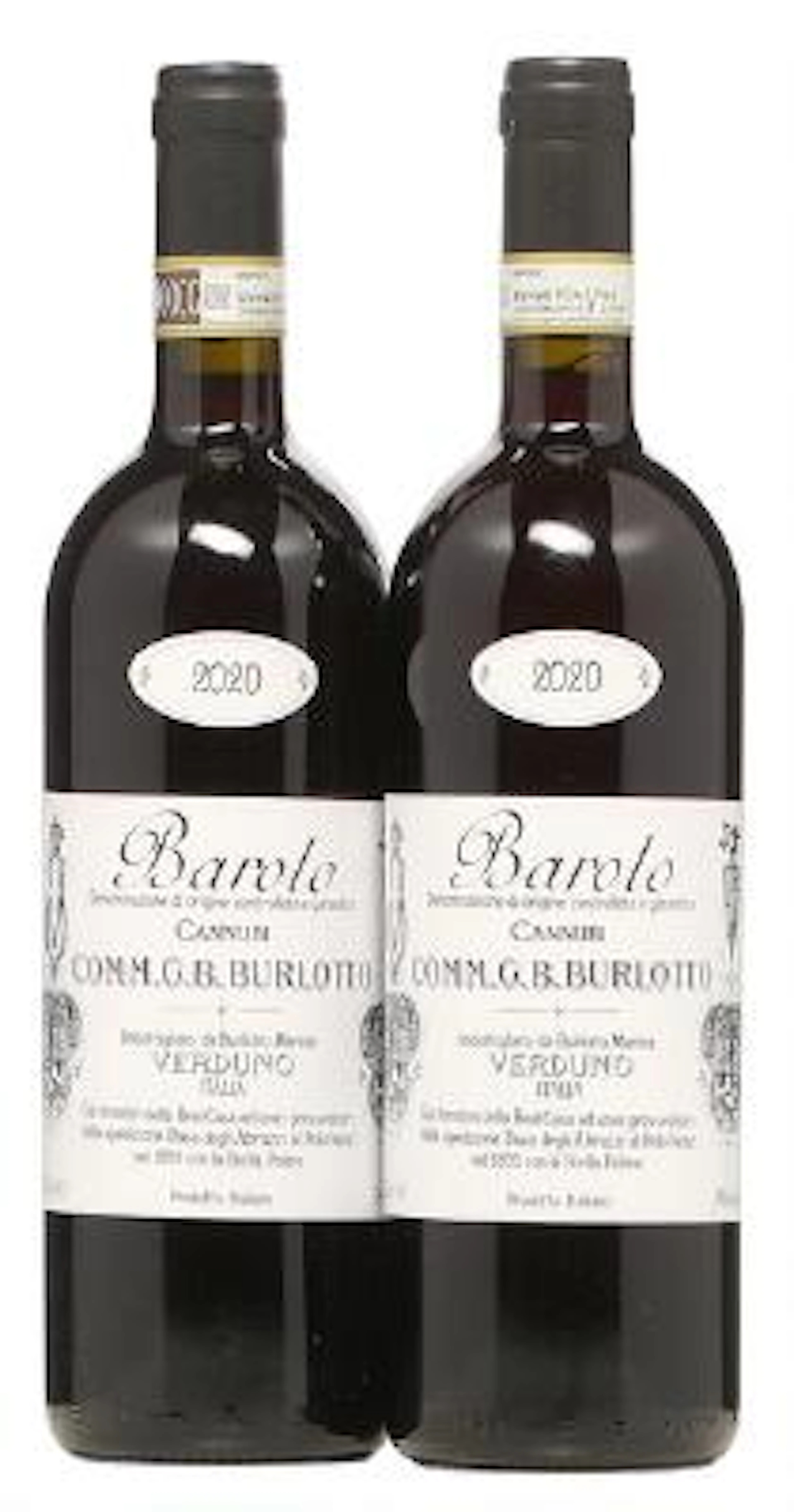 2 bts. Barolo, "Vigneto Cannubi", Burlotto 2020 A (hf/in). – Bruun