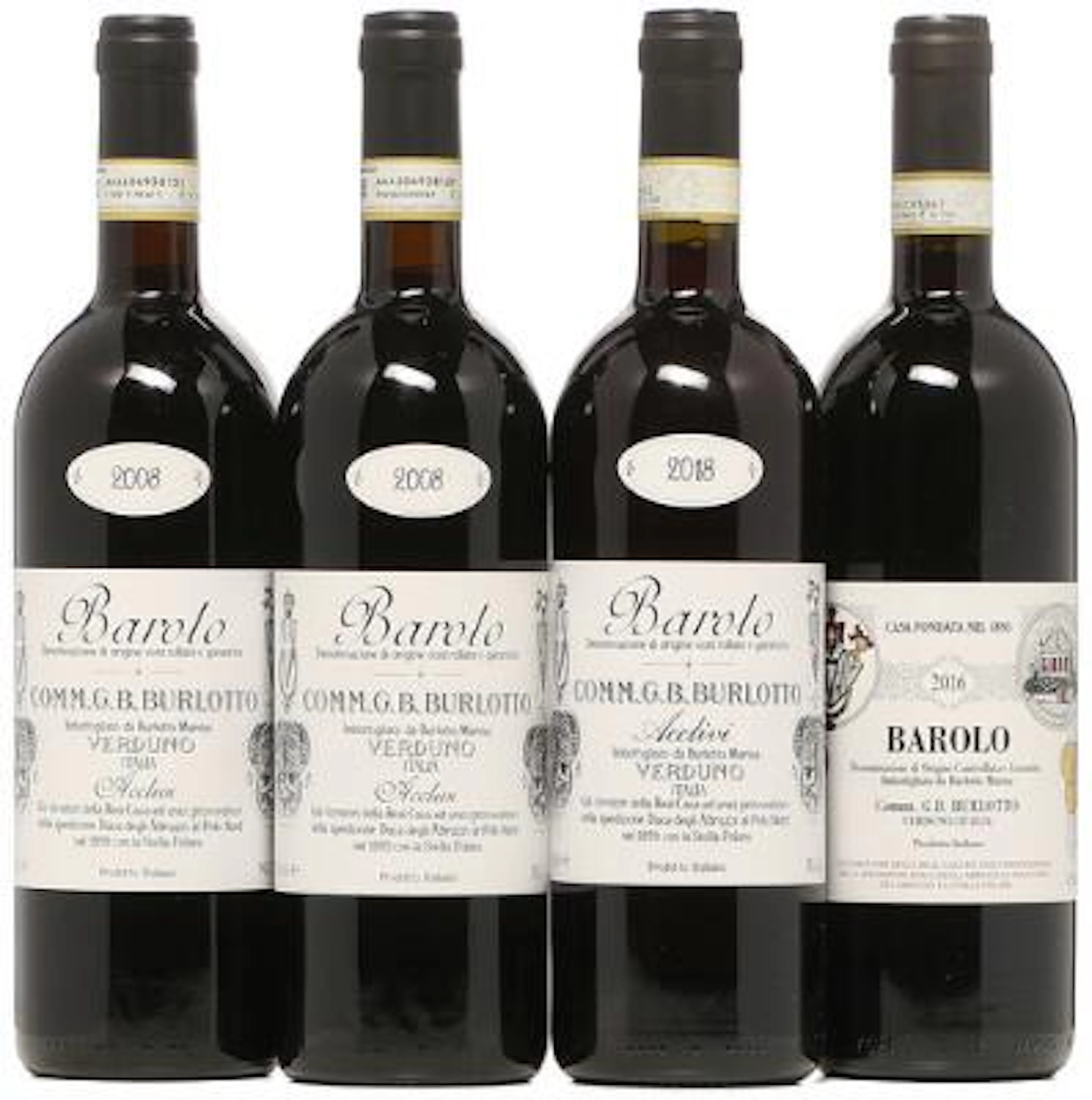 2 bts. Barolo "Vigneto Acclivi", Comm. G. B. Burlotto 2008 A (hf/in).