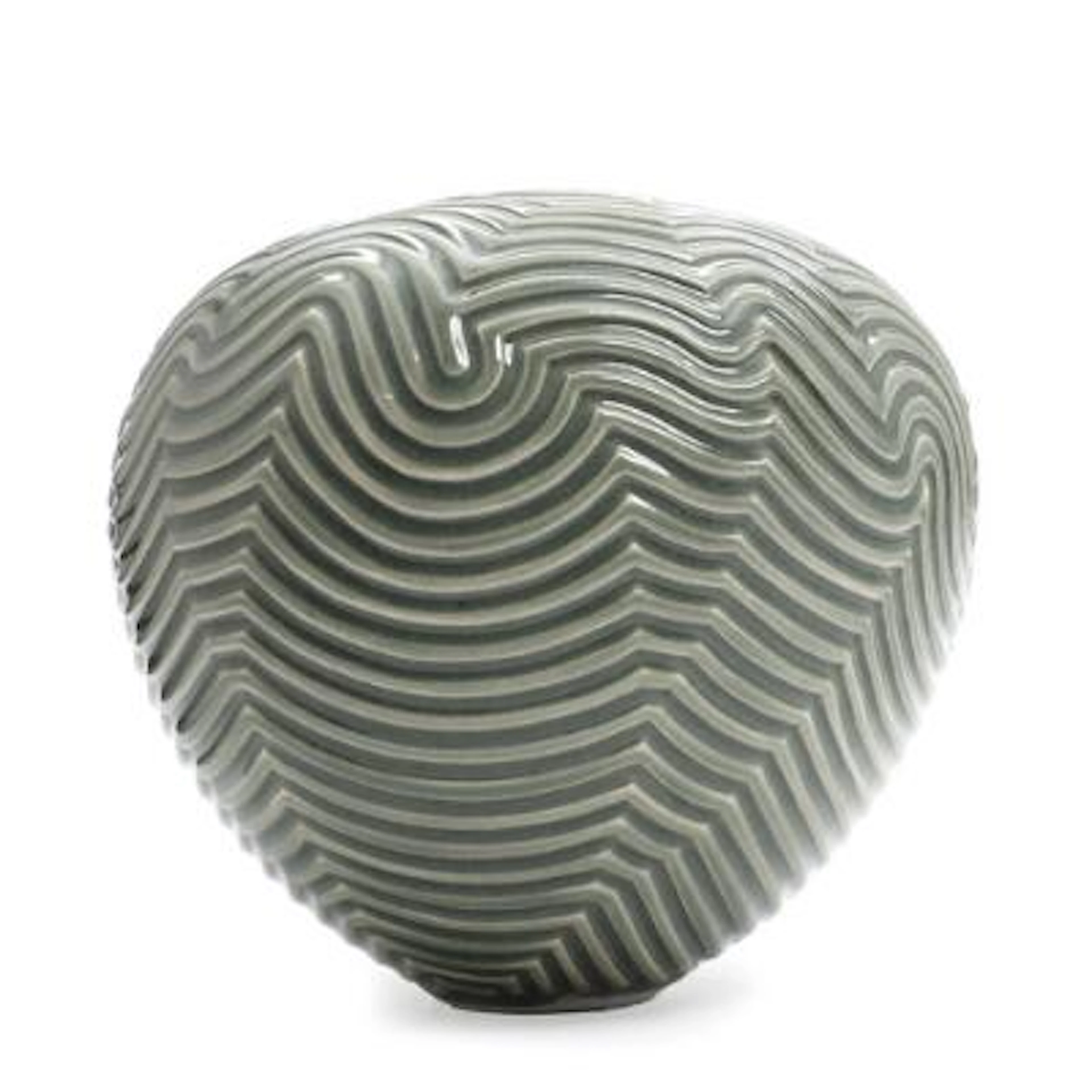 Per Weiss: Stoneware vase, modelled with organic relief decor, decorated