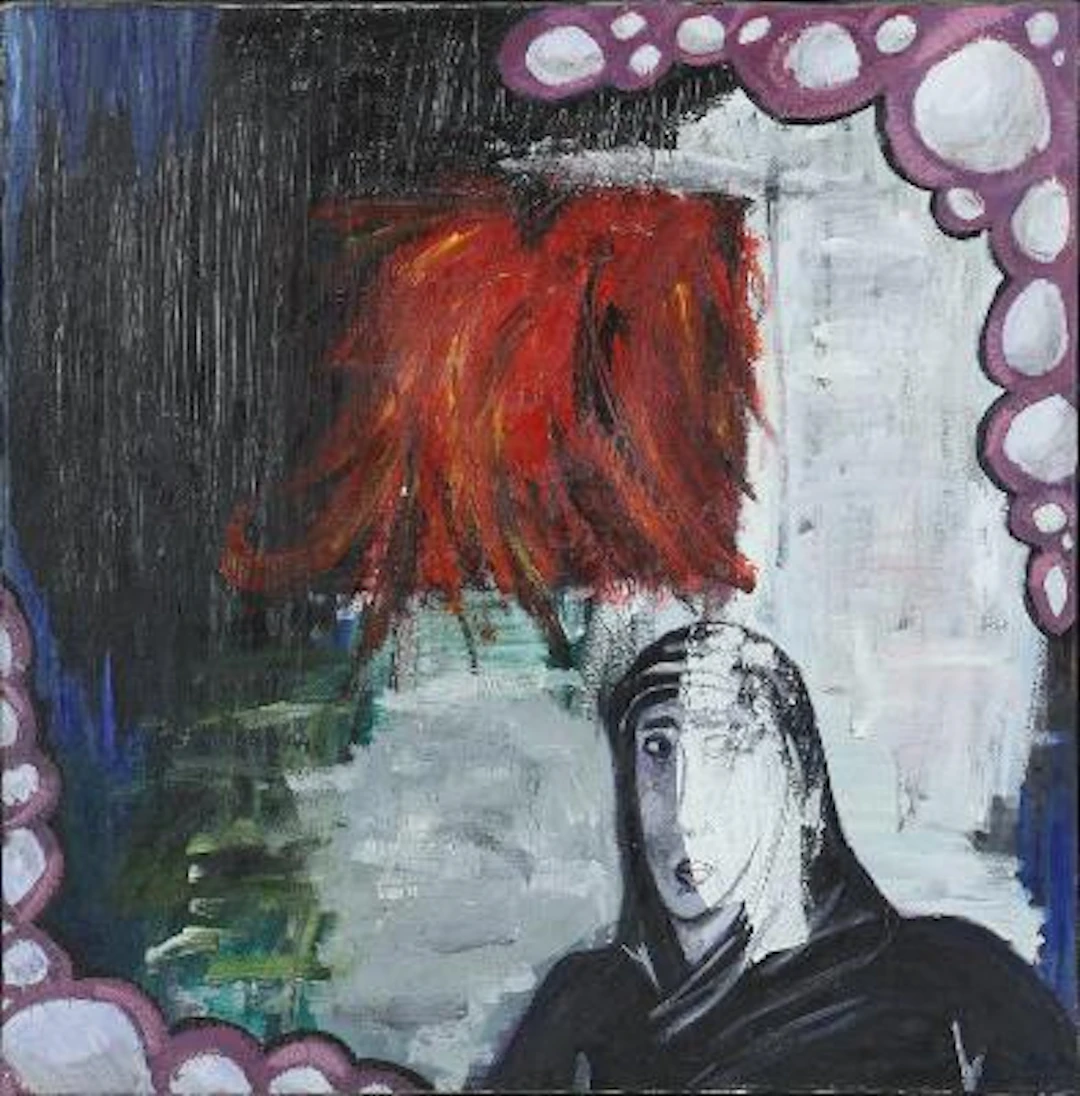 Alexander Tovborg: "Hendes tanker", 2002. Signed on the reverse. Oil