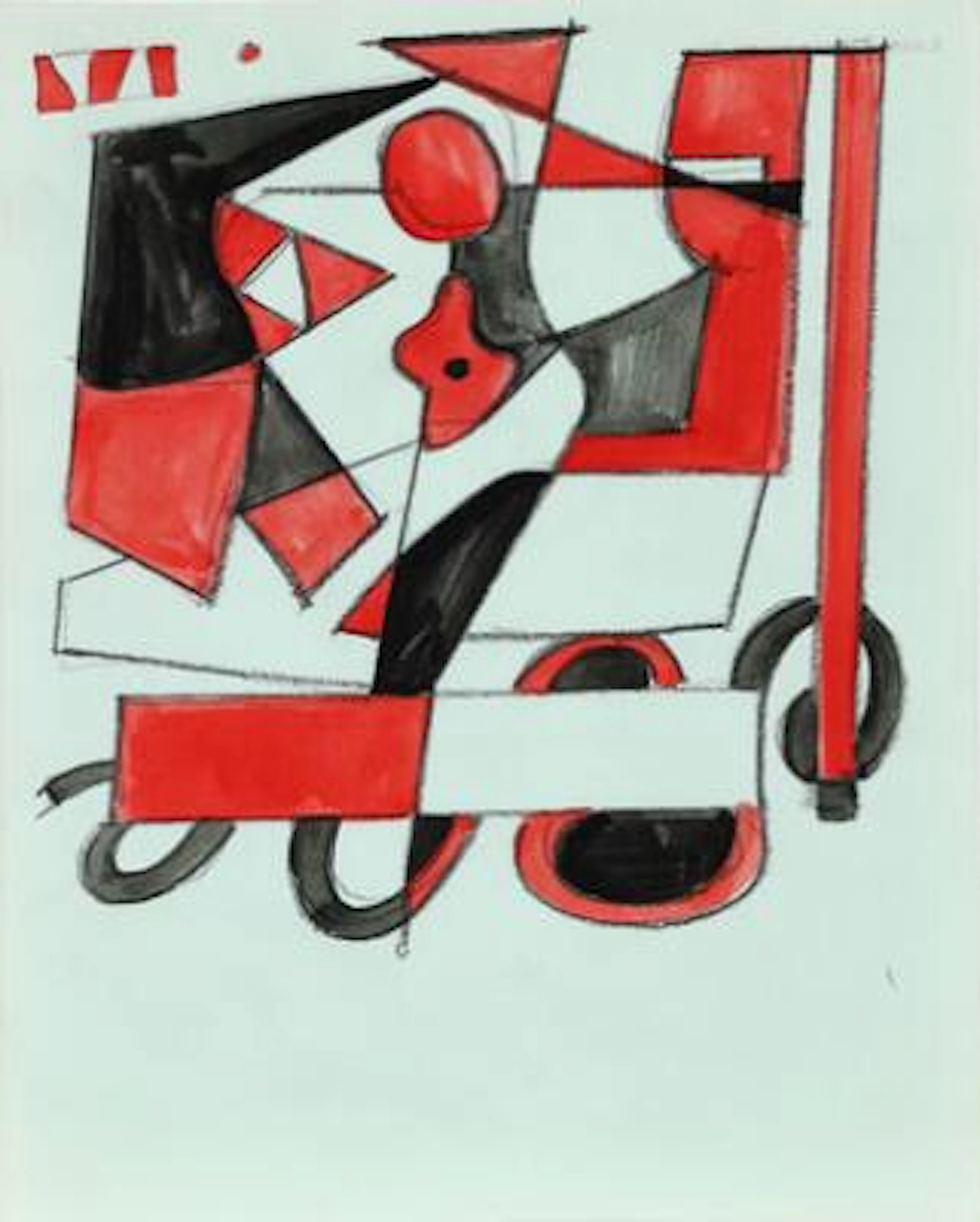 Eugène de Sala: Six compositions. All unsigned. Ink, gouache and pen
