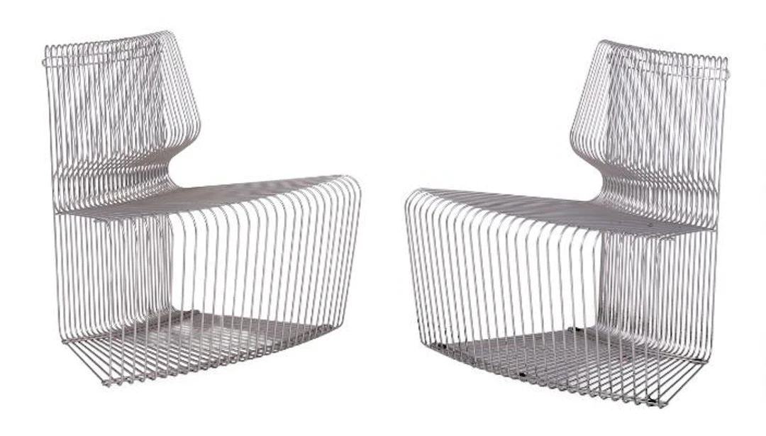 Verner Panton: "Pantonova". Set of six steel chairs. (6) – Bruun Rasmussen