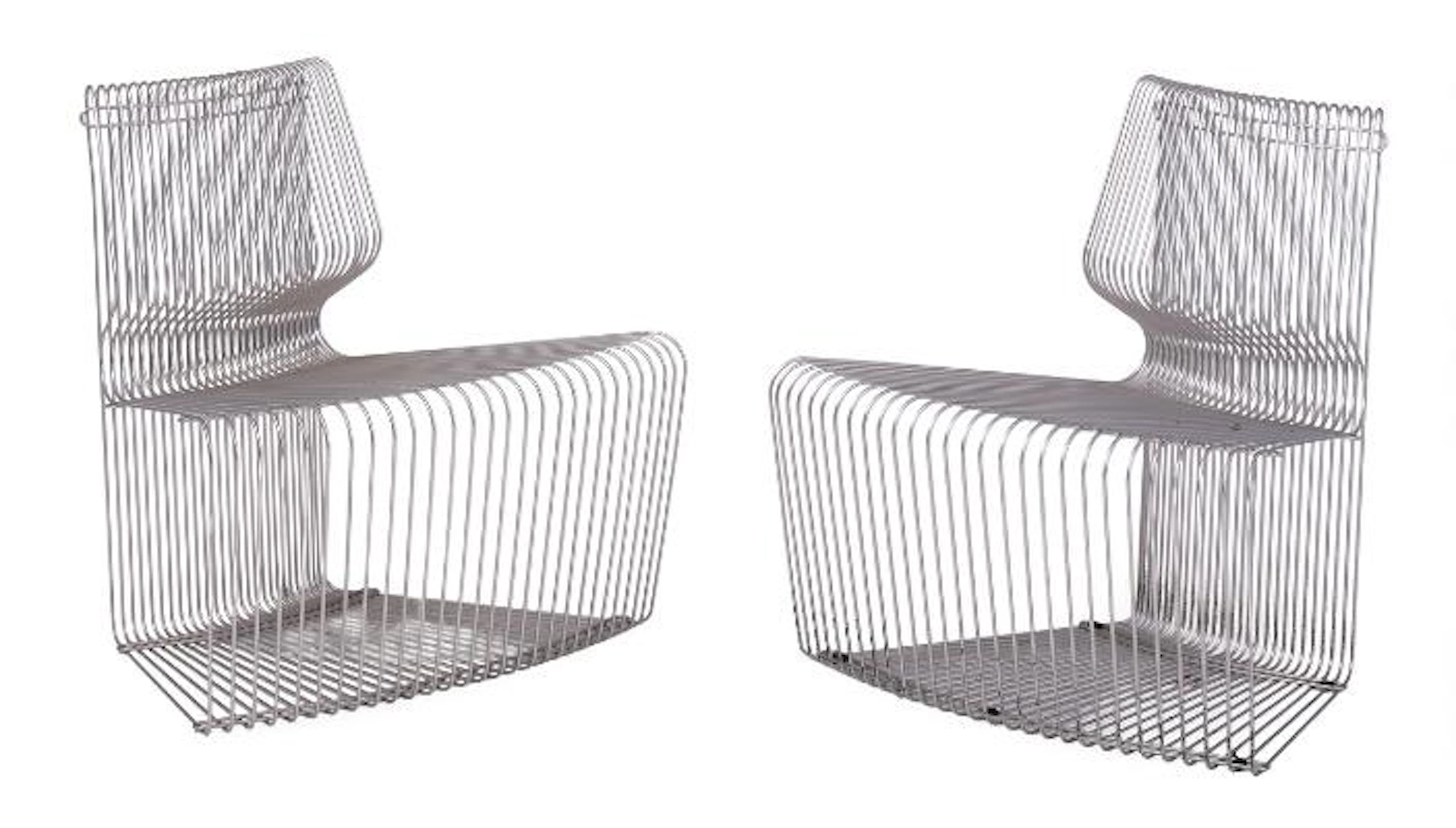 Verner Panton: "Pantonova". Set of six steel chairs. (6) – Bruun Rasmussen
