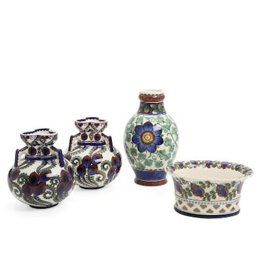 Harald Slott-Møller, Chr. Joachim: A pair of vases, a vase and a fruit
