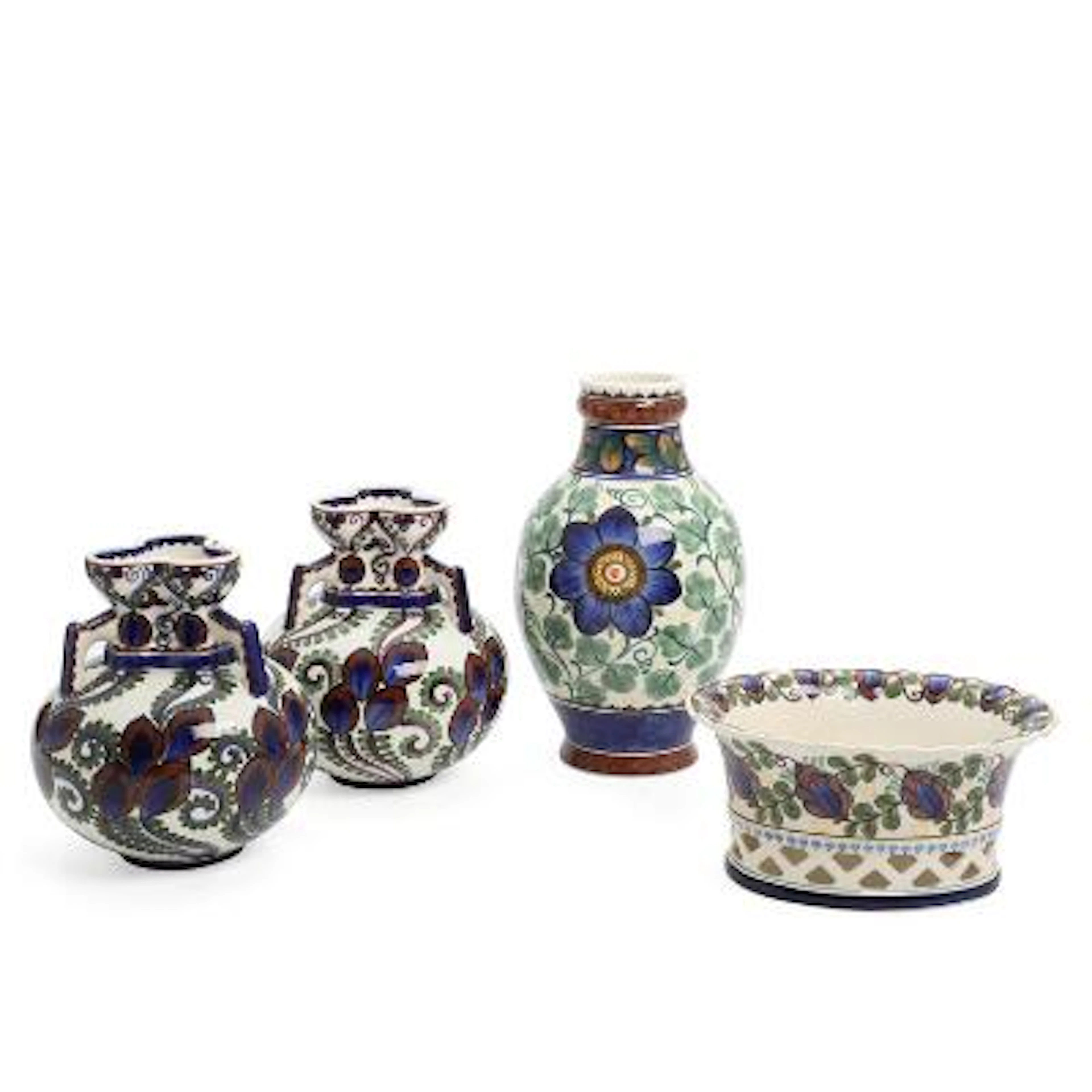 Harald Slott-Møller, Chr. Joachim: A pair of vases, a vase and a fruit