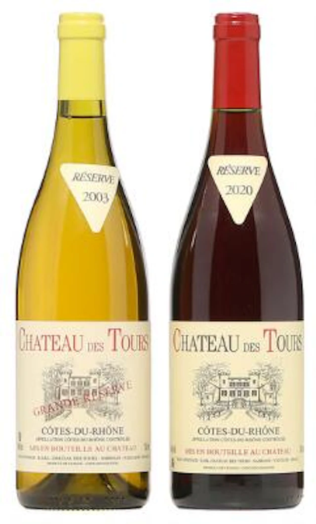 1 bt. Côtes-du-Rhône Blanc "Grande Réserve", Chateau des Tours 2003