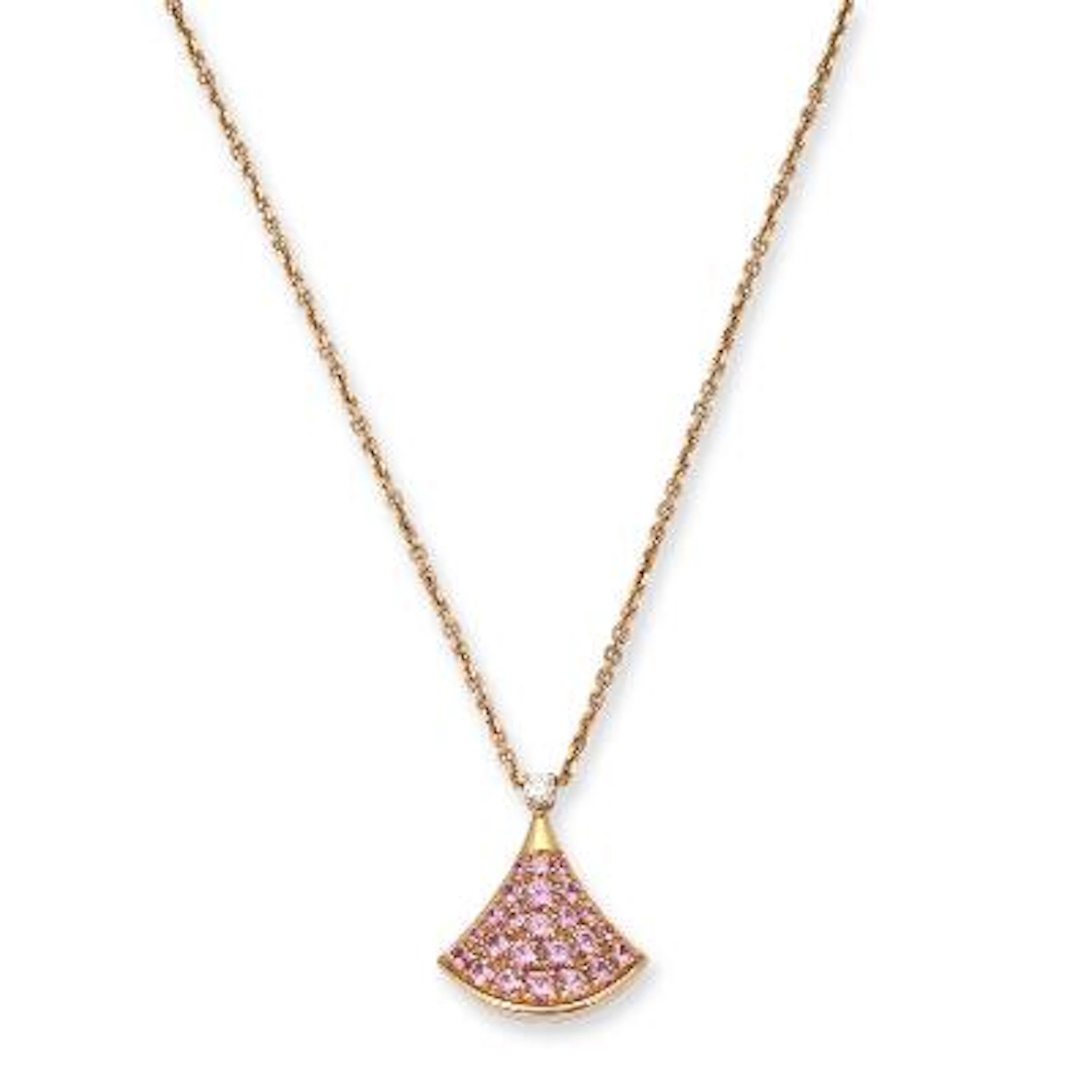 Bulgari: A "Divas Dream" necklace set with a pendant, mounted in 18k