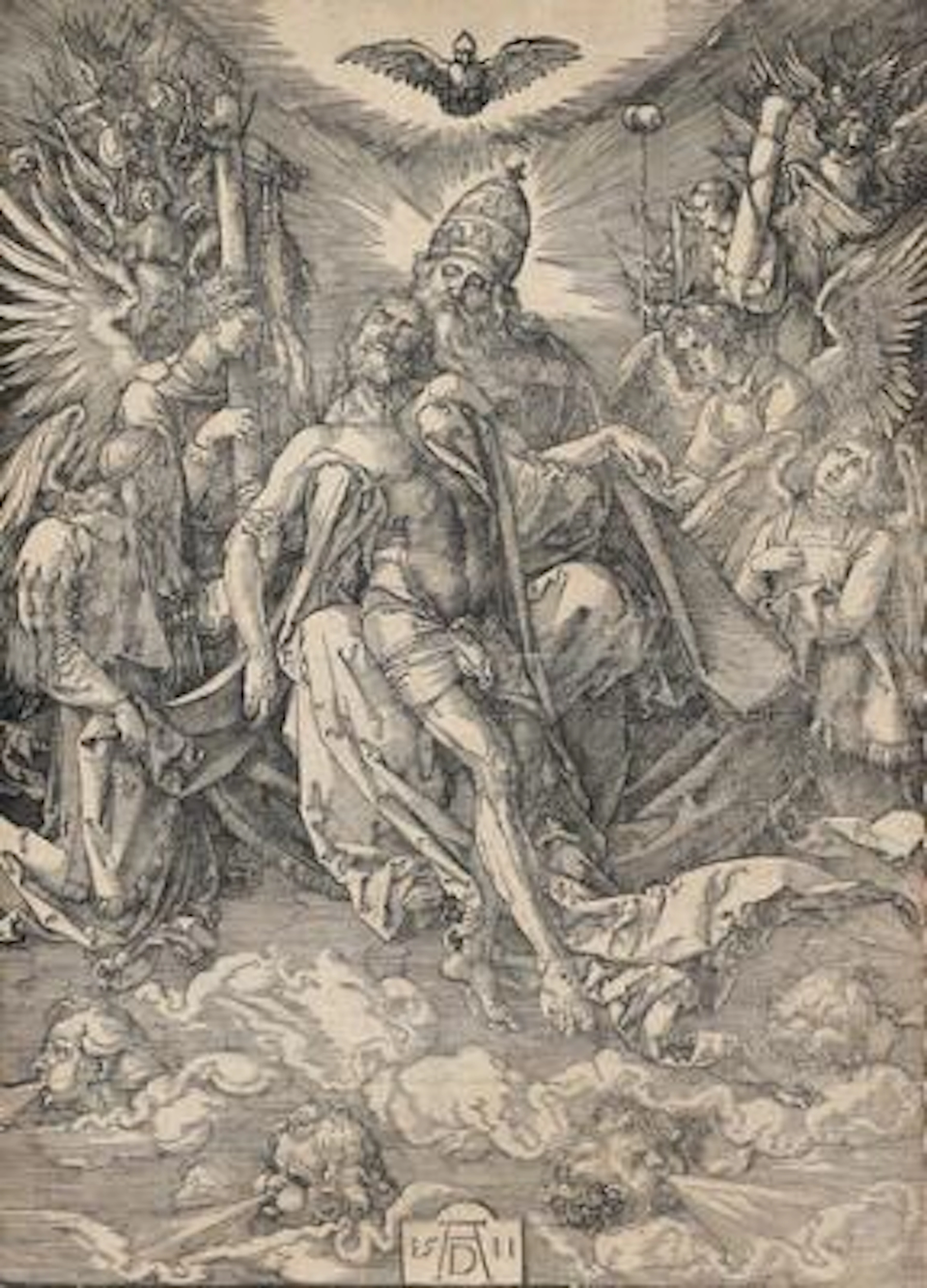 Albrecht Dürer: The Holy Trinity. Signed and dated in print A1511D.