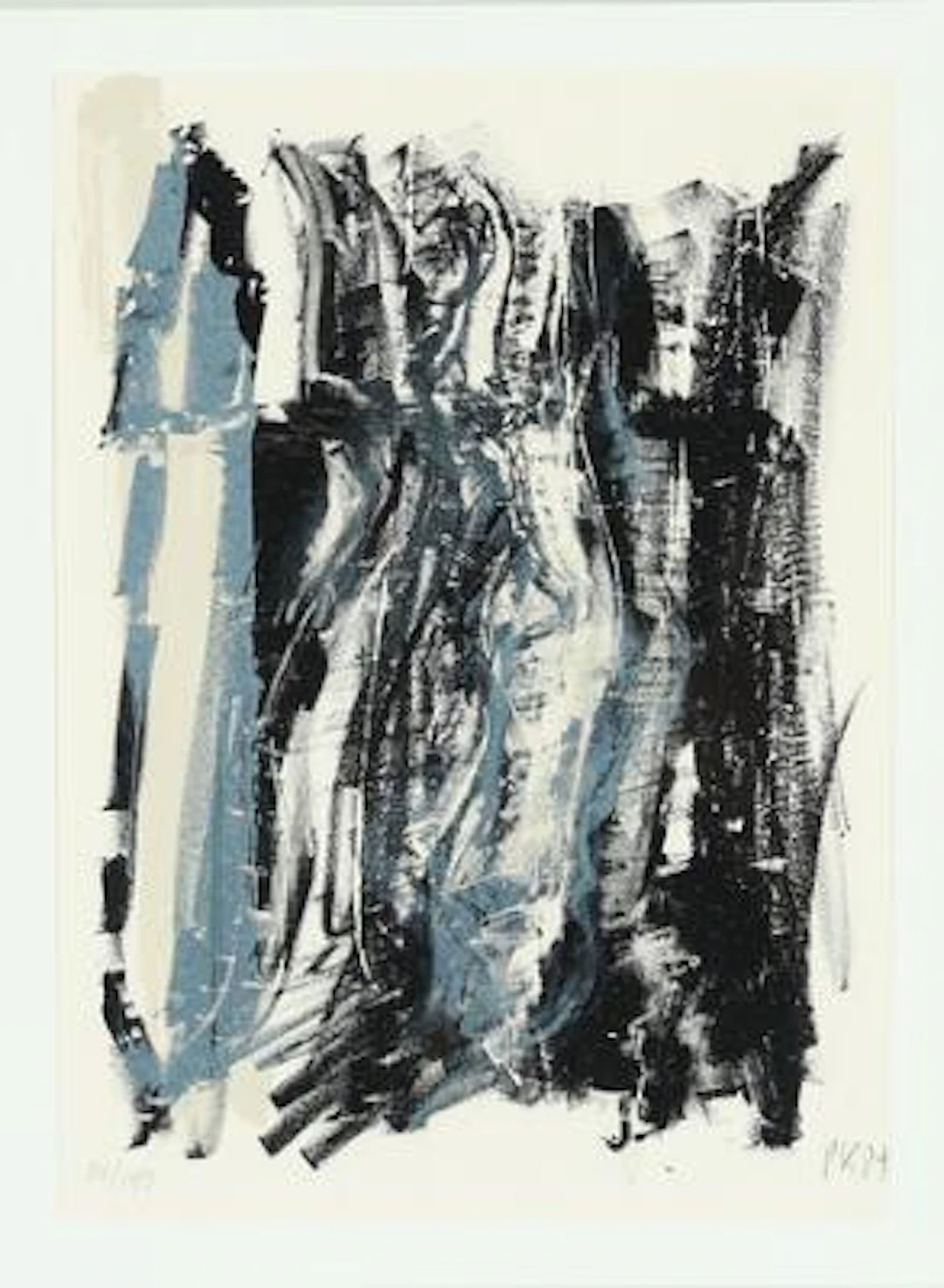 Per Kirkeby: Untitled. Signed PK 84, 80/150. Lithograph in colours.