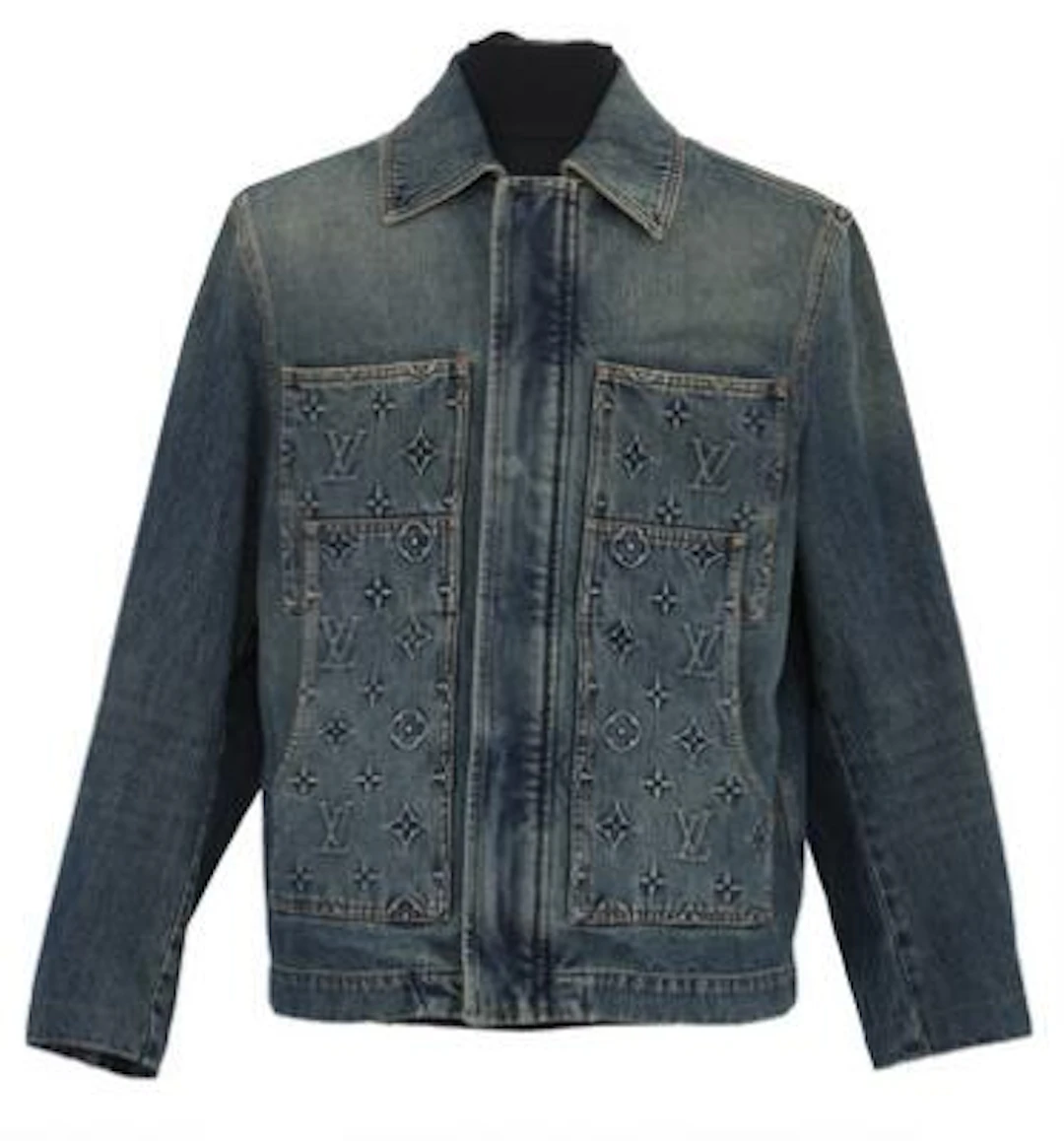 Louis Vuitton: A "Signature Light Denim Jacket" of blue monogram denim