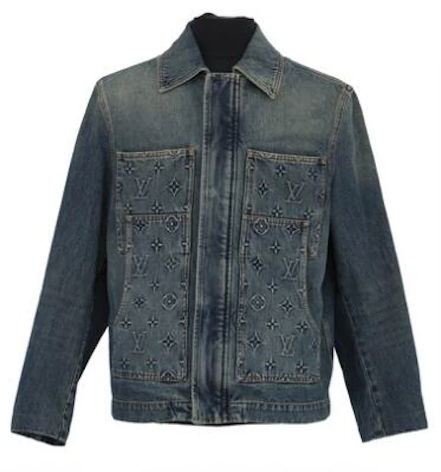 Louis Vuitton: A "Signature Light Denim Jacket" of blue monogram denim