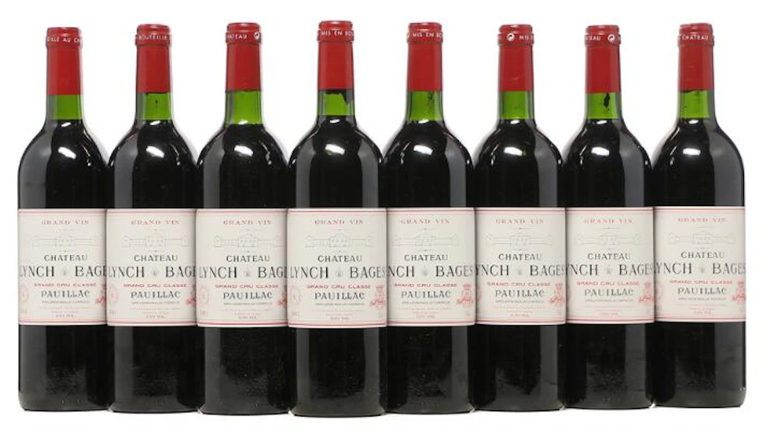 8 bts. Château Lynch Bages, Pauillac. 5. Cru Classé 2001 A-A/B (bn).