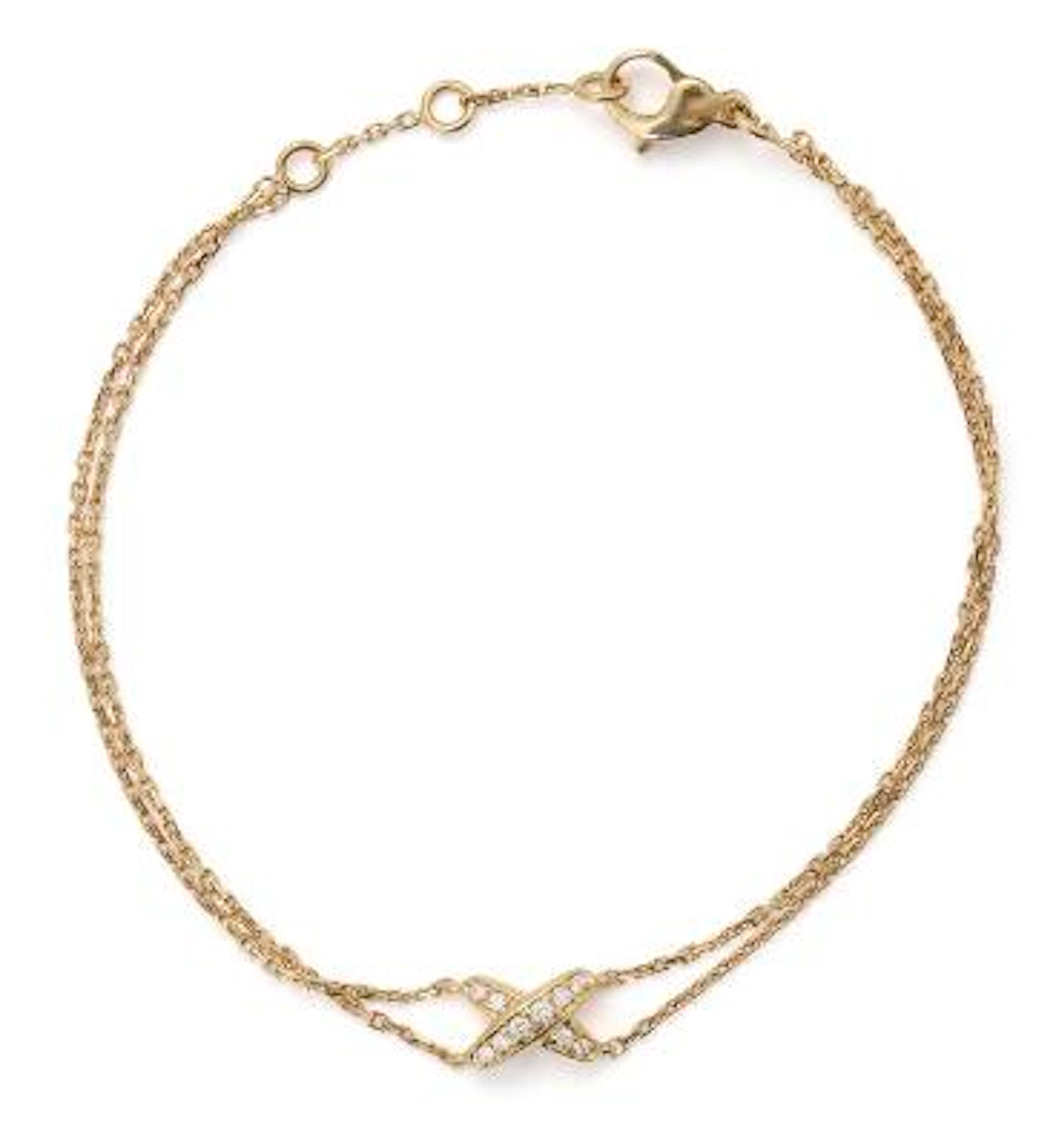 Chaumet: A "Liens" diamond bracelet set with numerous diamonds, mounted