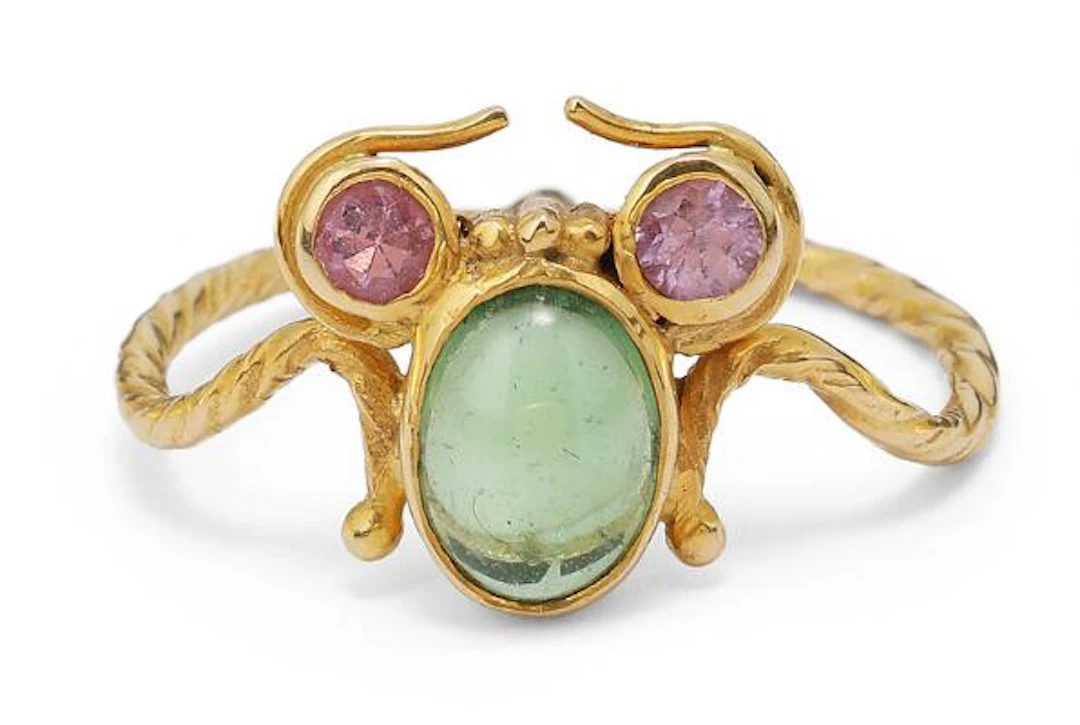 Natascha Trolle: A tourmaline and spinel ring set with green tourmaline