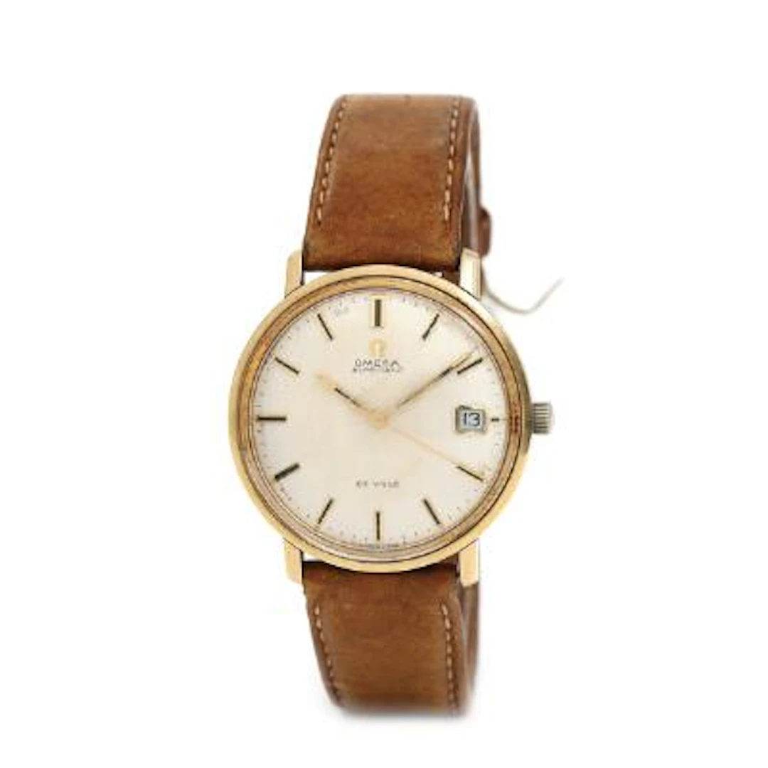 Omega: De Ville of 14k gold, ref. 166.033. Mechanical movement with
