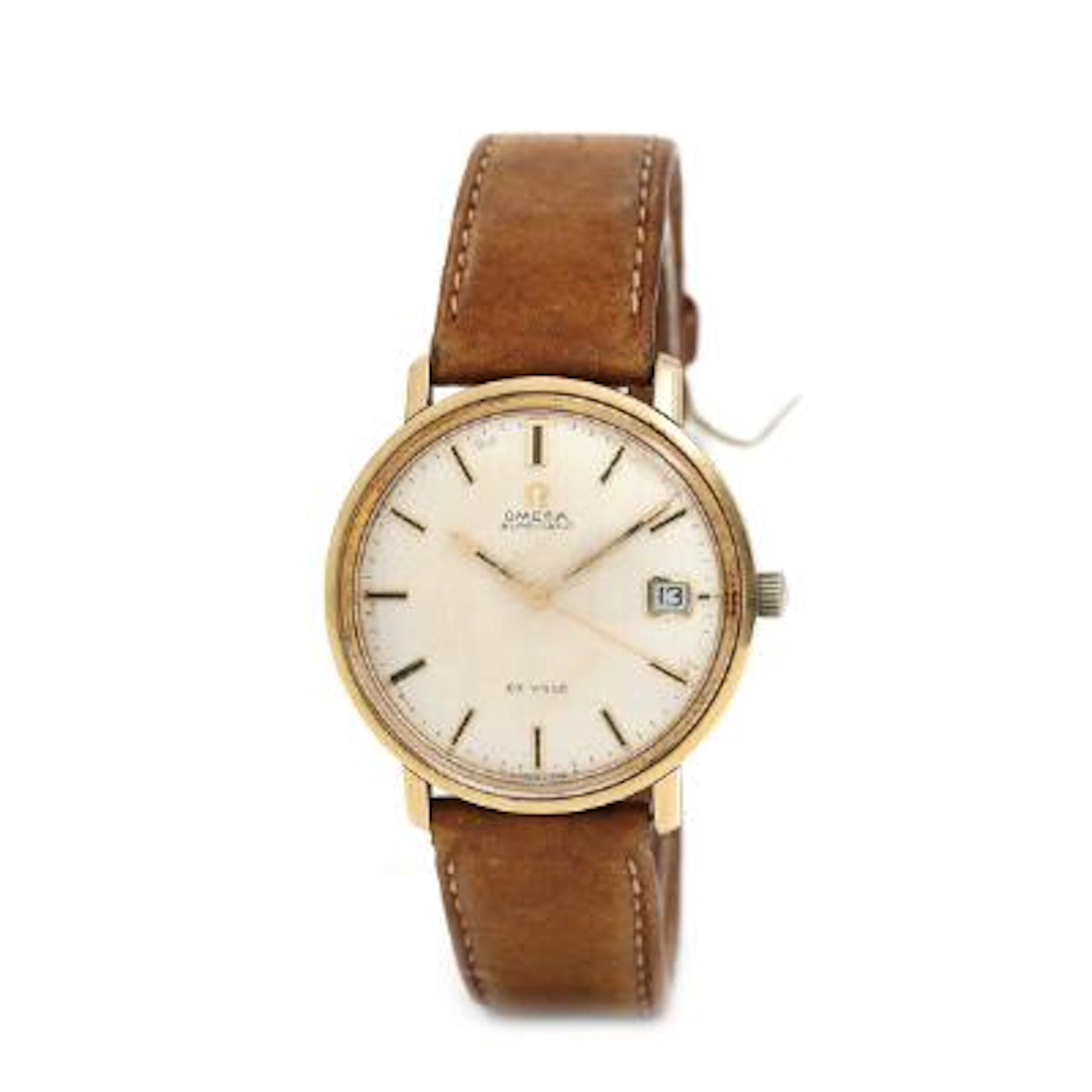 Omega: De Ville of 14k gold, ref. 166.033. Mechanical movement with