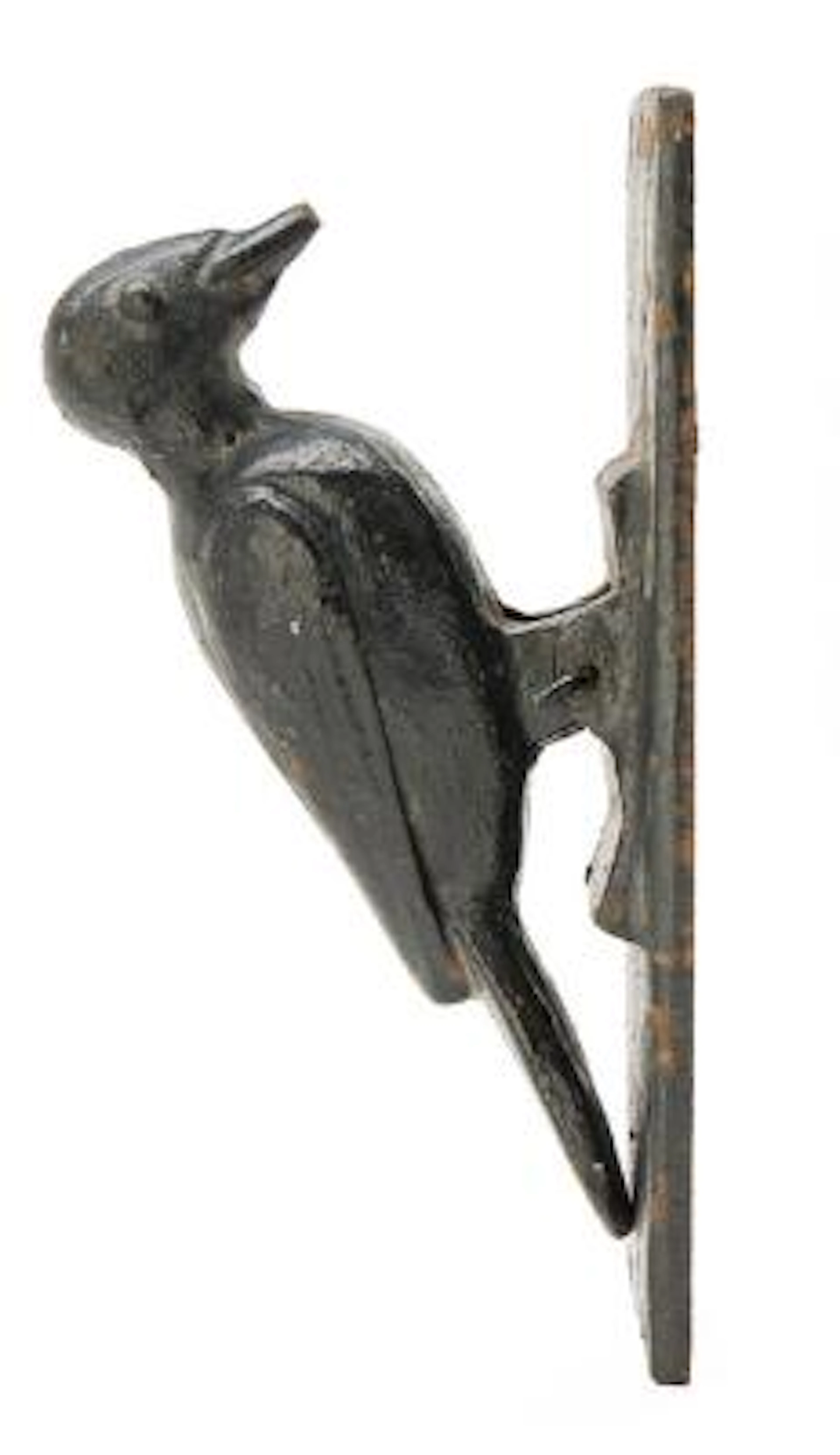Gunnar Westman: "Spætten". Door hammer of patinated cast iron. Manufactured