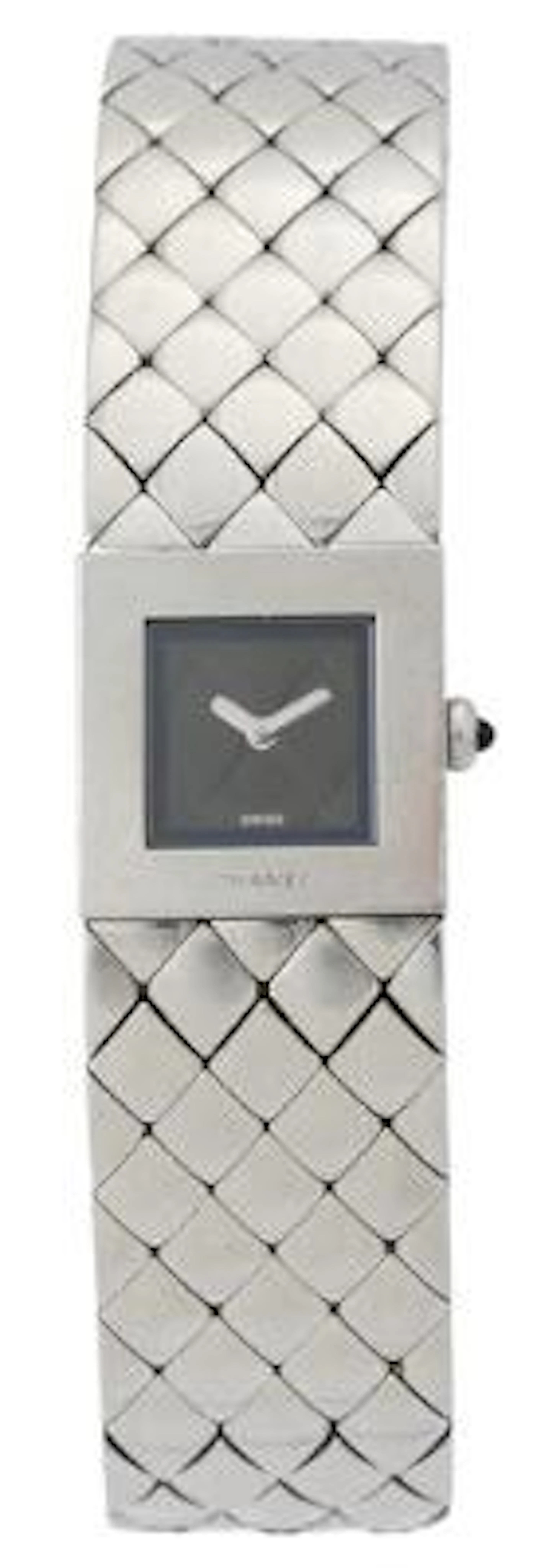 Chanel: Matelassé of steel, ref. T.H. 04401. Quartz movement. 1993.