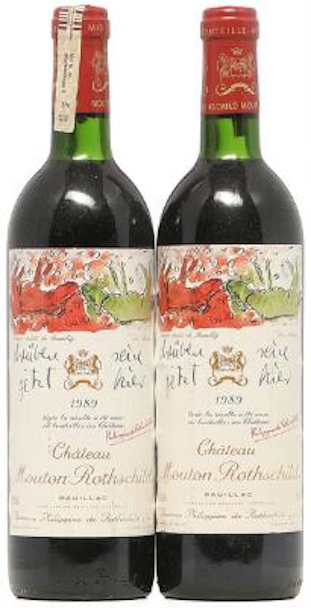 1 bt. Château Mouton Rothschild, Pauillac. 1. Cru Classé 1989 A-A/B