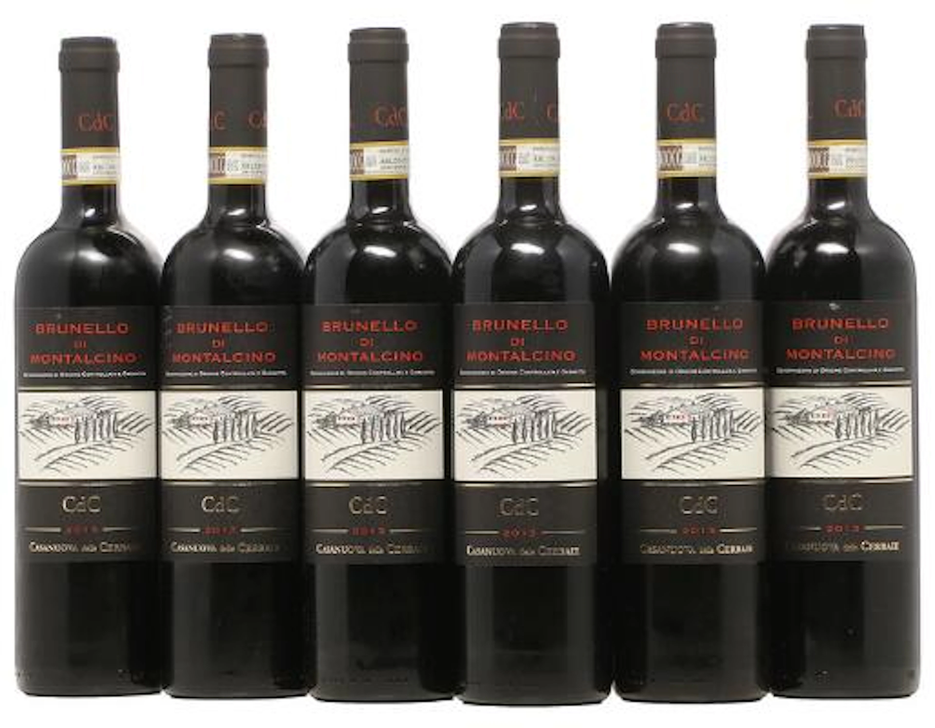 6 bts. Brunello di Montalcino, Casanuova delle Cerbaie 2013 A (hf/in).