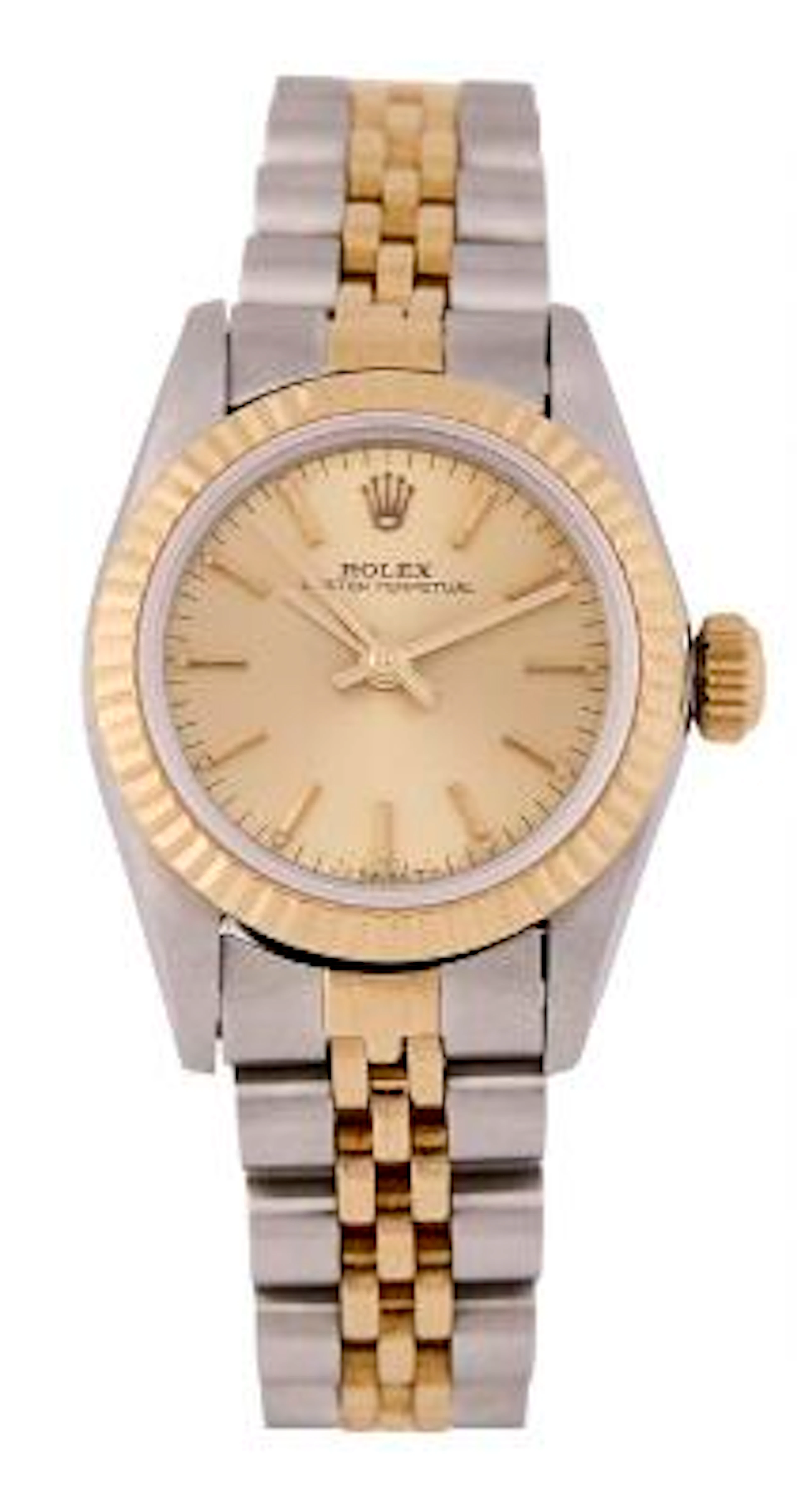 Rolex: Oyster Perpetual of 18k gold and steel, ref. 67193. Mechanical