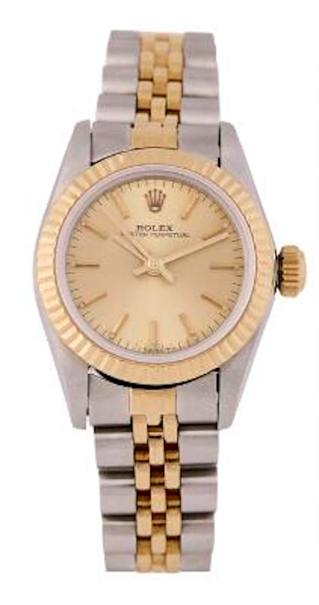 Rolex: Oyster Perpetual of 18k gold and steel, ref. 67193. Mechanical