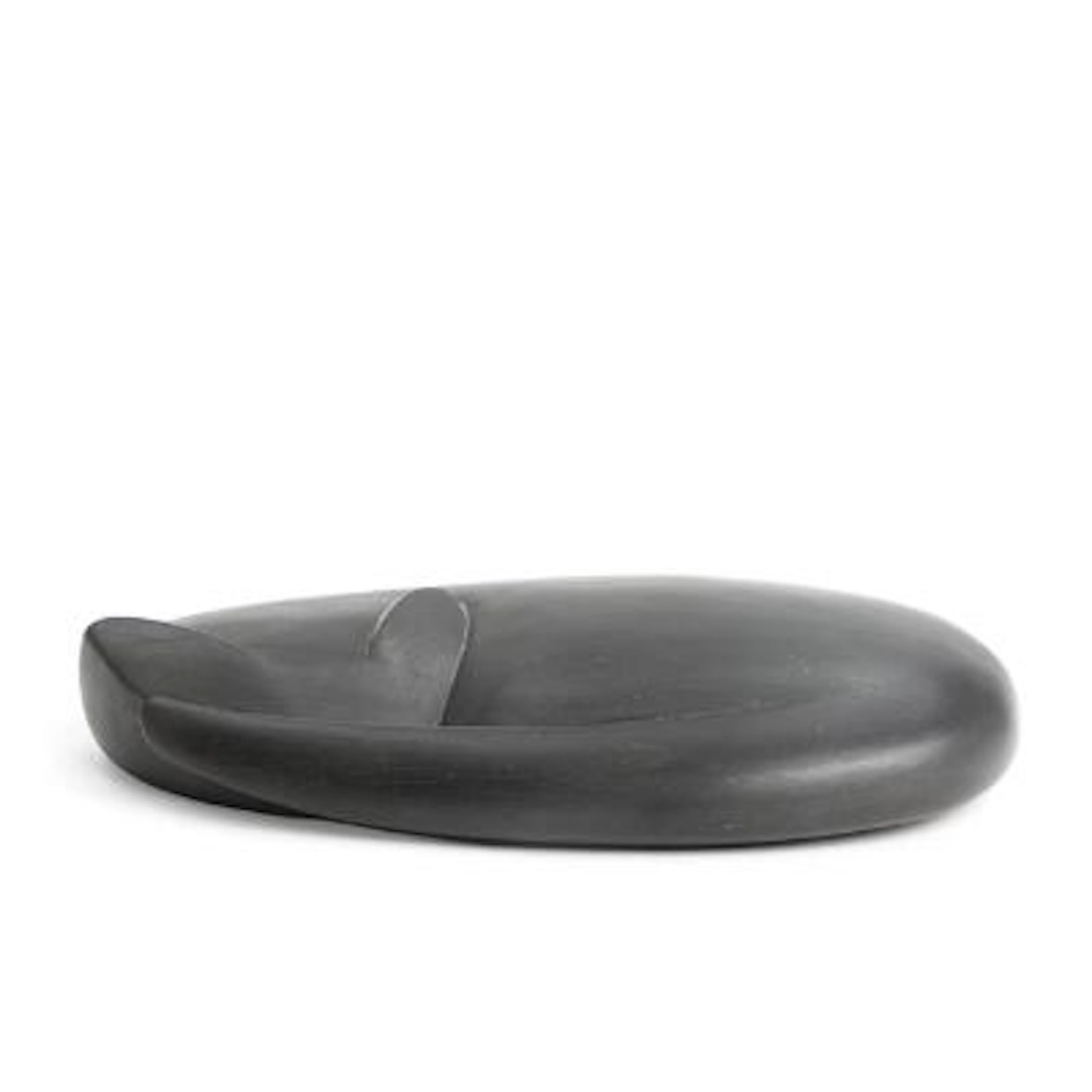 Jacob Hermann: Cat. Signed monogram. A carved ebony figure. L. 17
