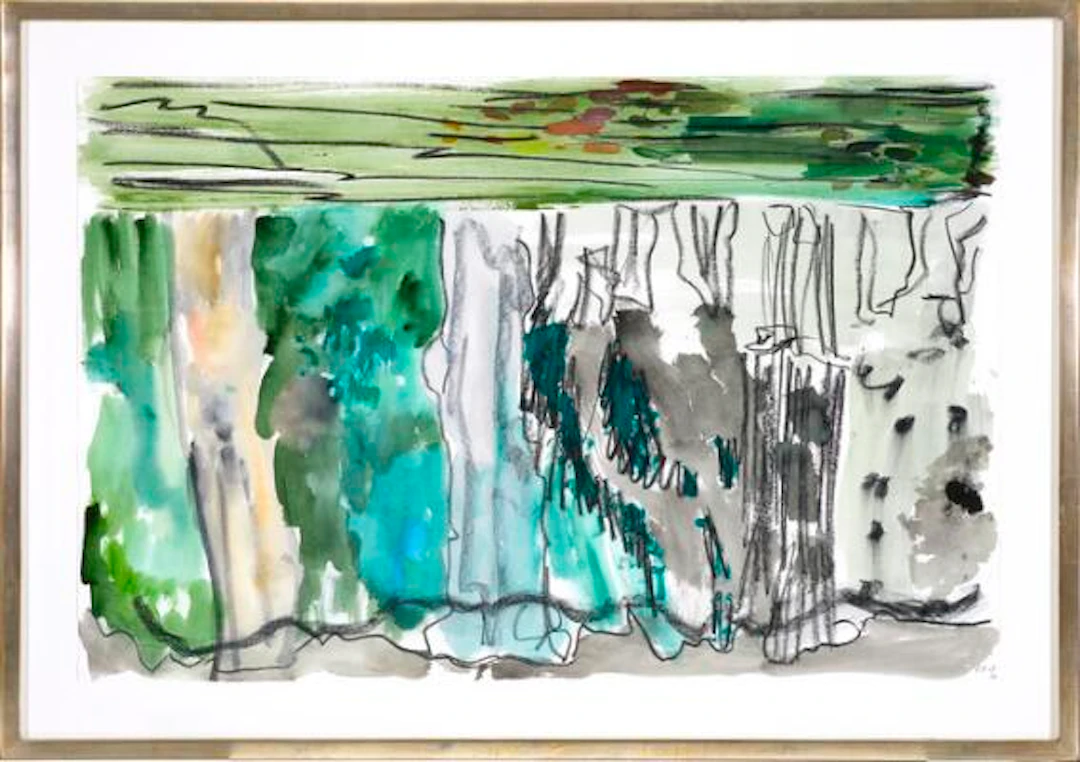 Per Kirkeby: Untitled. Signed PK 5-9-04. Mixed media på papir. Sheet