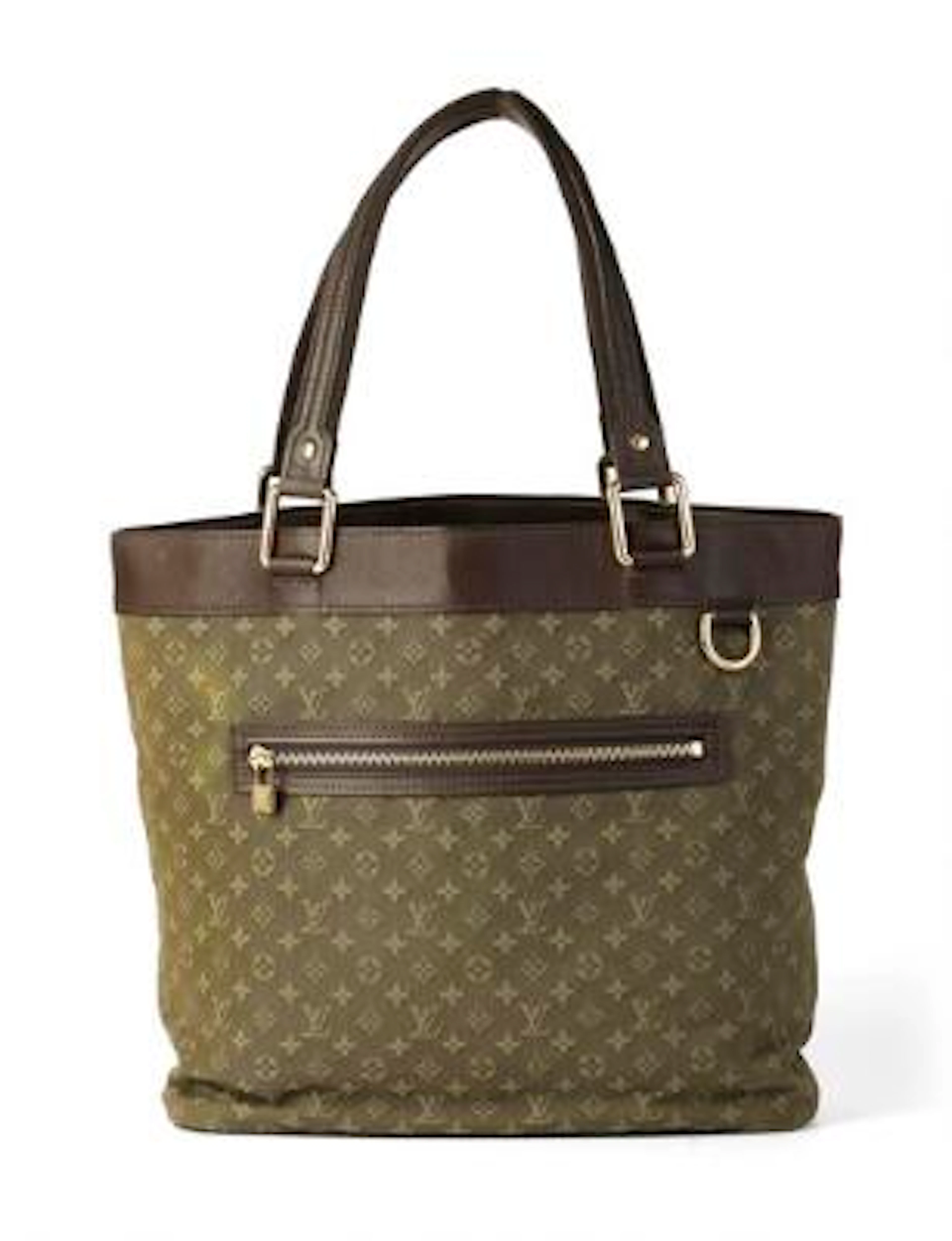 Louis Vuitton: A "Lucille GM" handbag of dark green Mini Lin monogram