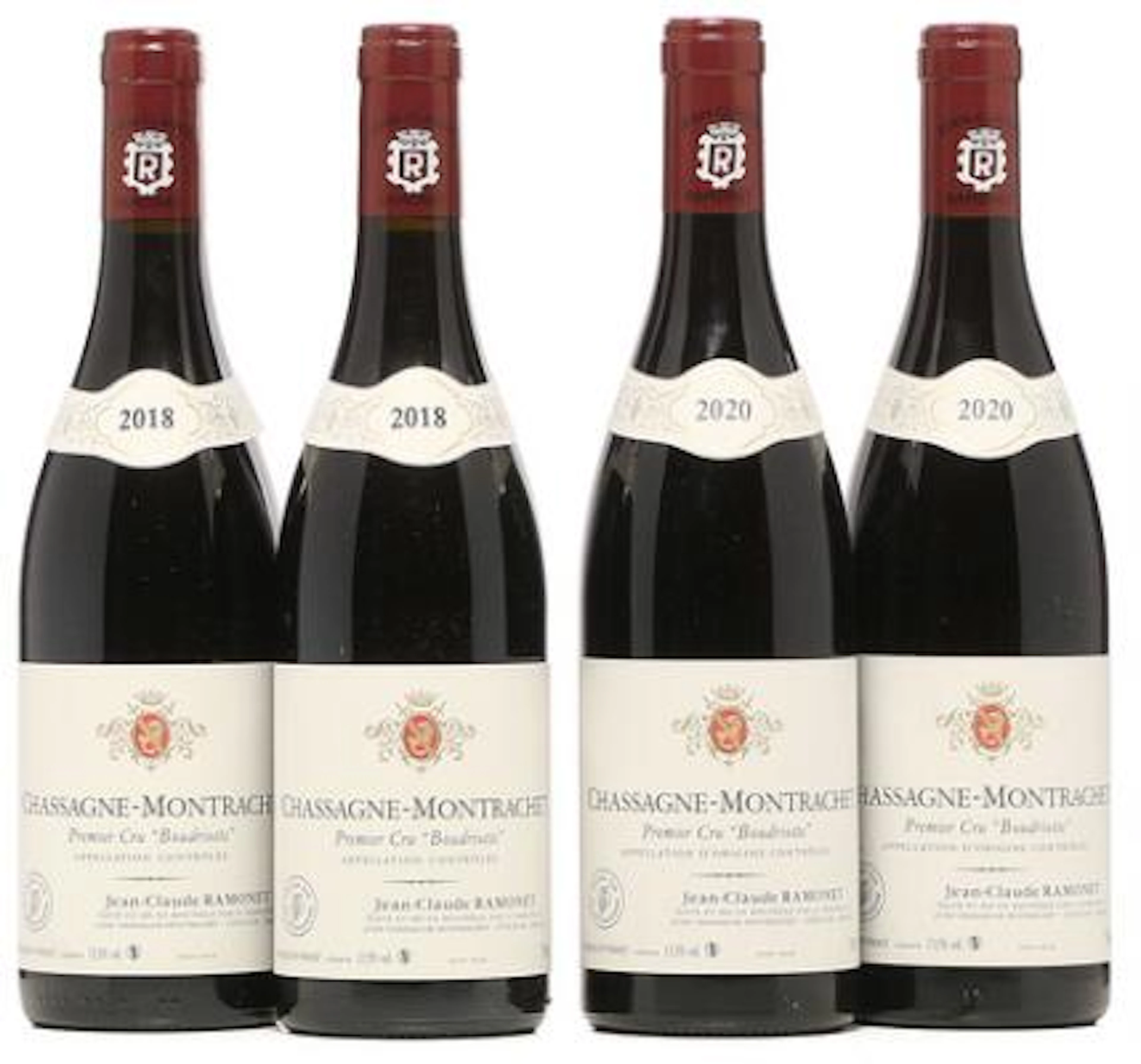 2 bts. Chassagne Montrachet 1. Cru "La Boudriotte", Ramonet 2018 A