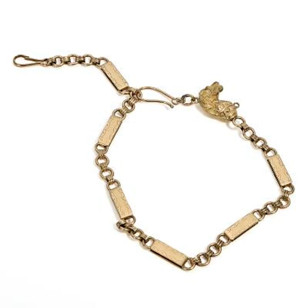 A Danish gentleman's watch chain of app. 14k gold. Second half-19th