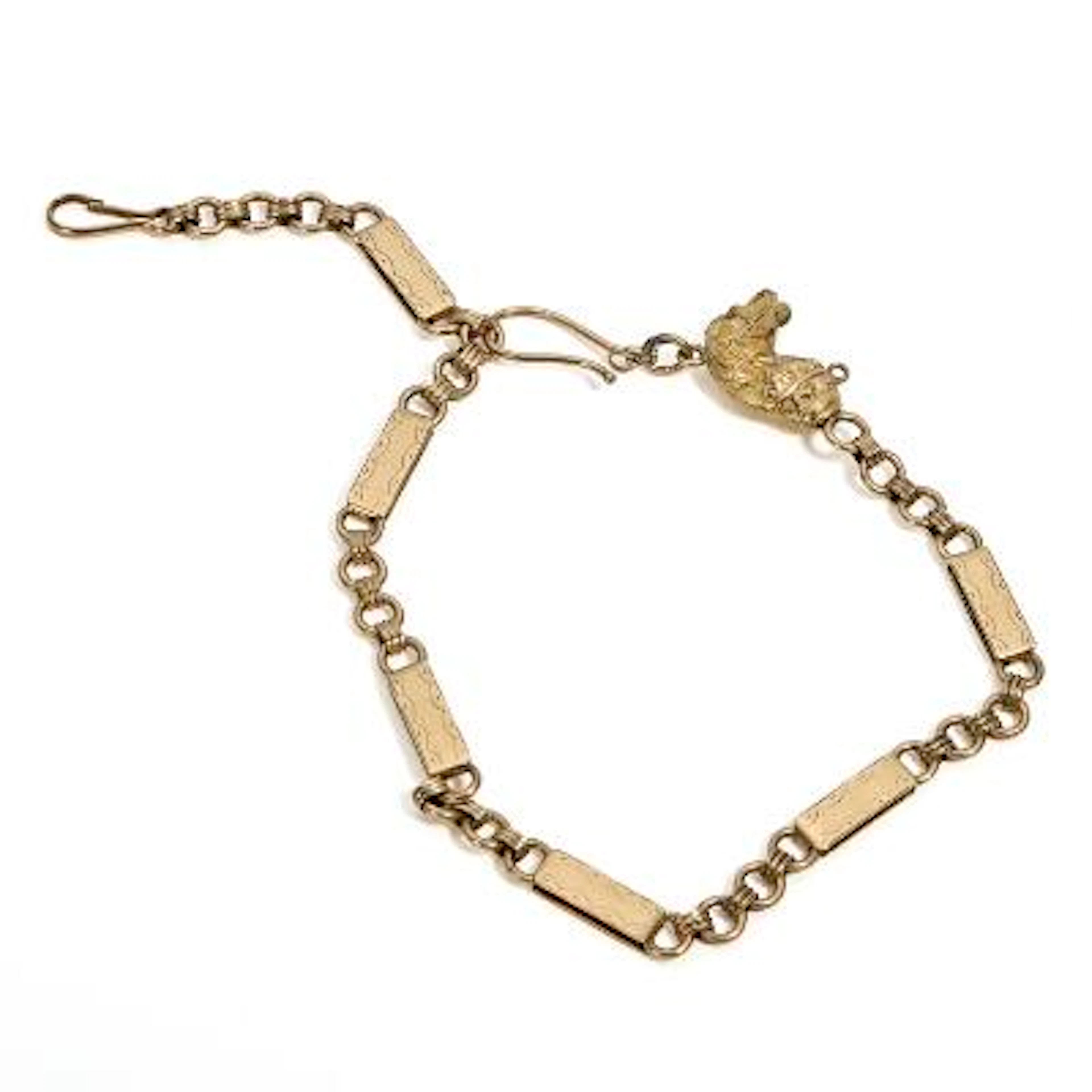A Danish gentleman's watch chain of app. 14k gold. Second half-19th