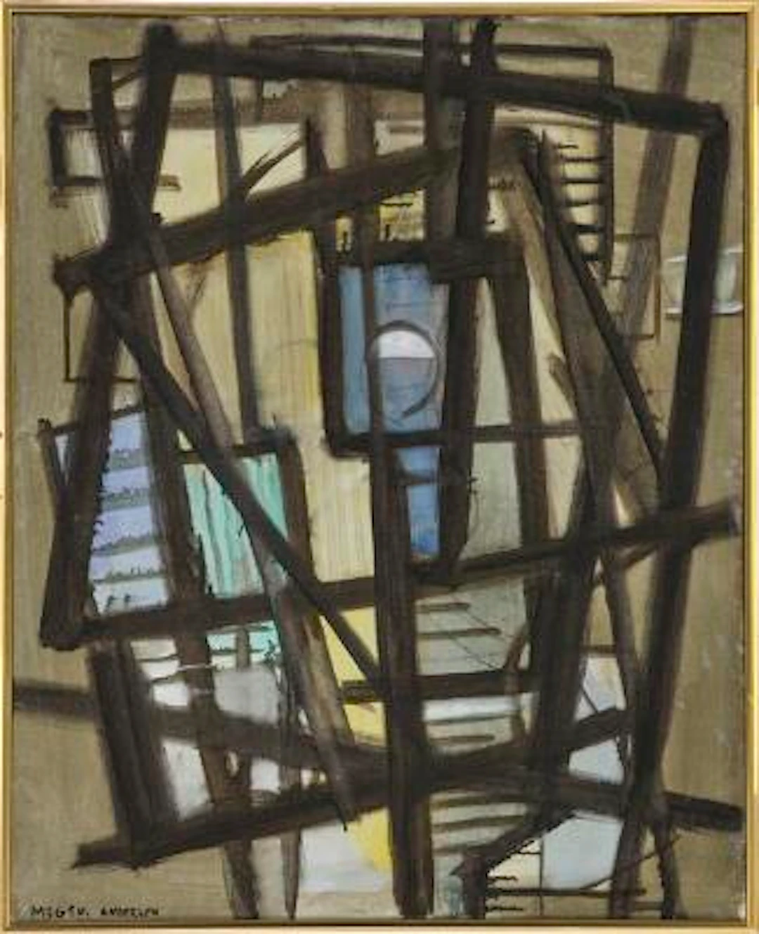 Mogens Andersen: Untitled, 1955. Signed Mogens Andersen. Oil on canvas.