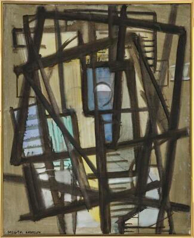 Mogens Andersen: Untitled, 1955. Signed Mogens Andersen. Oil on canvas.