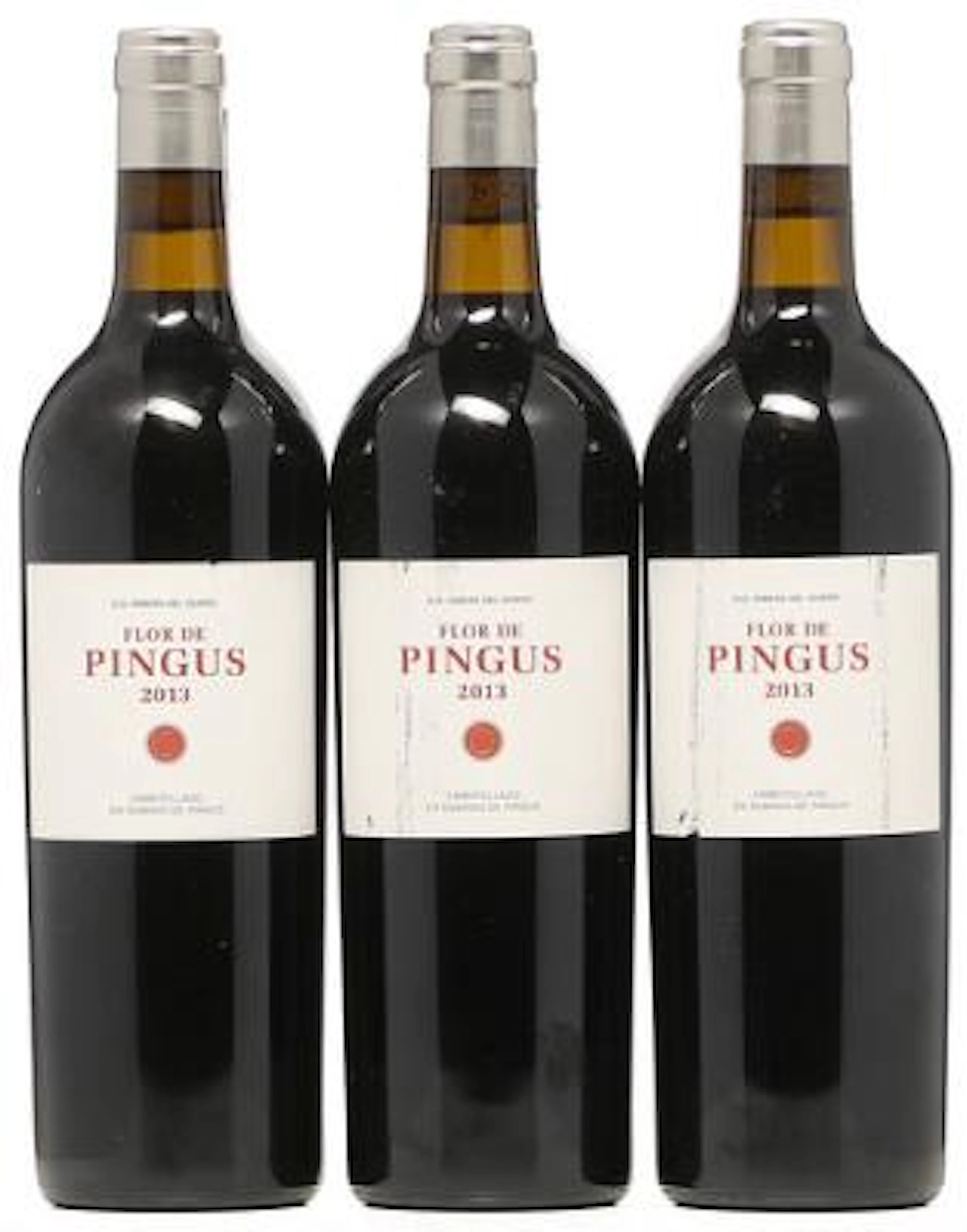 3 bts. Flor De Pingus, Dominio de Pingus, Ribera Del Duero 2013 A