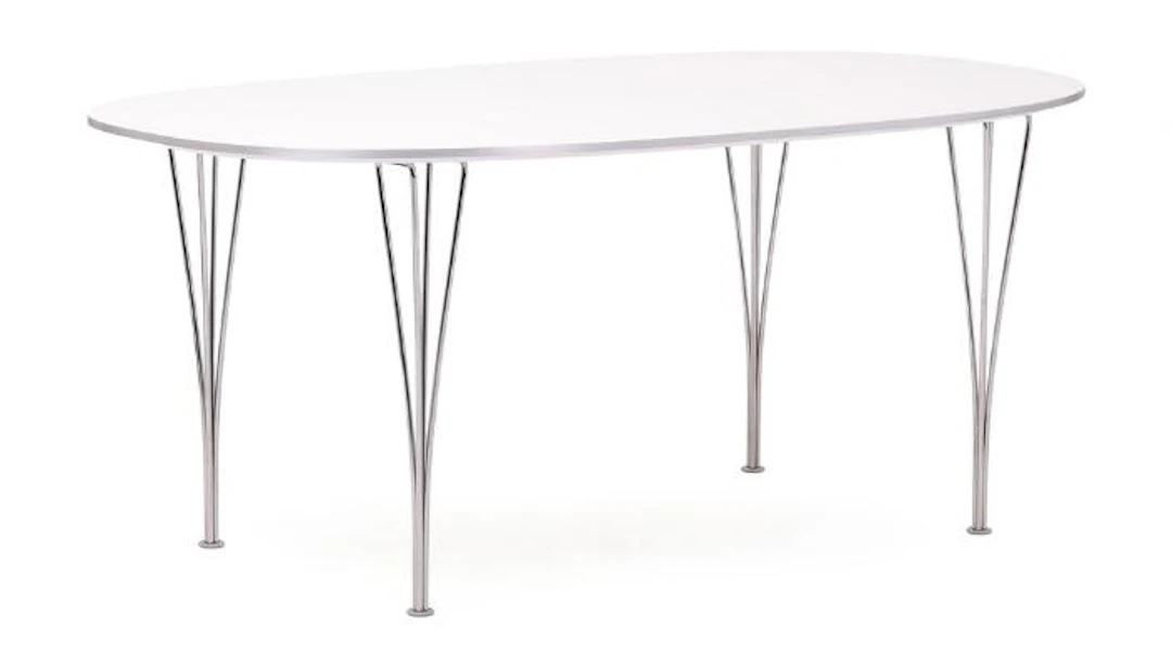 Piet Hein, Bruno Mathsson: "Superellipse". Dining table with steel