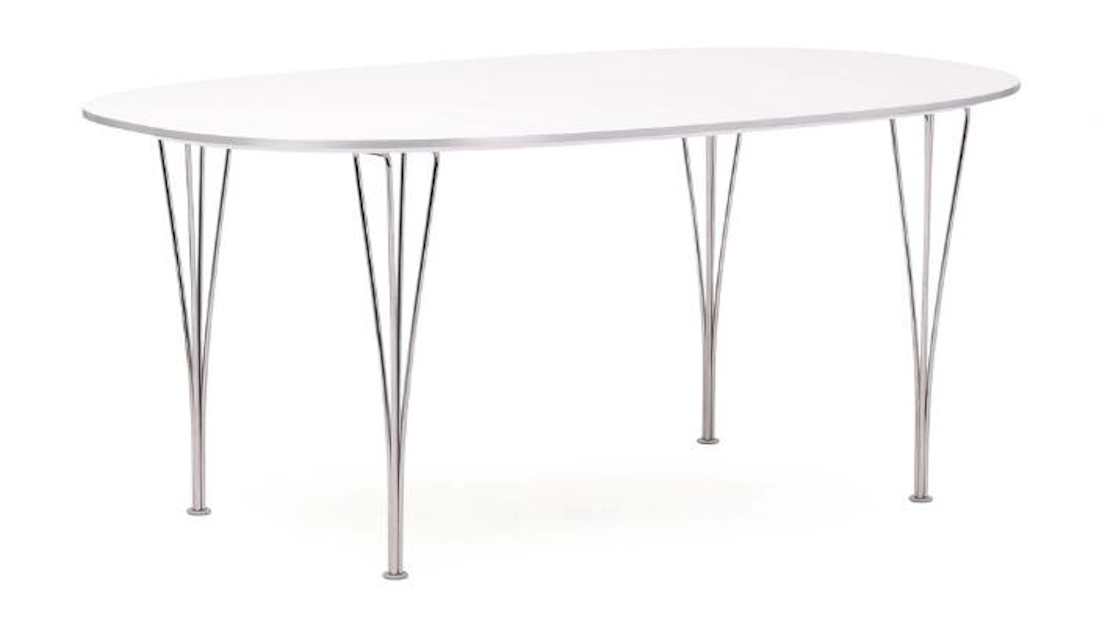 Piet Hein, Bruno Mathsson: "Superellipse". Dining table with steel